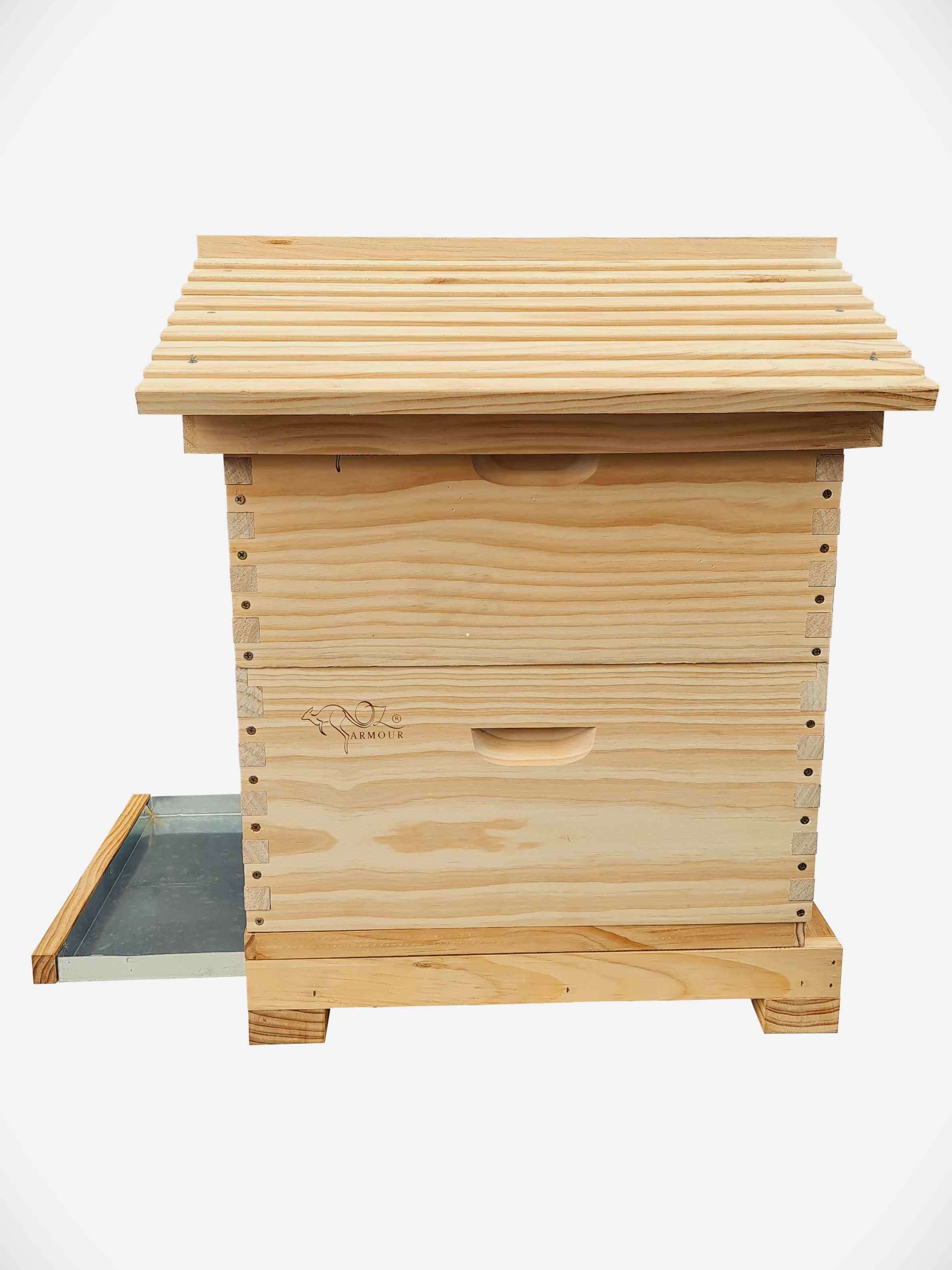 OZ ARMOUR Telescopic Beehive with Mesh Bottom Board - Ventilated Bee Hive for Beekeeping, Honey Production & Pollination | Perfect for Backyard, Garden & Apiary Use