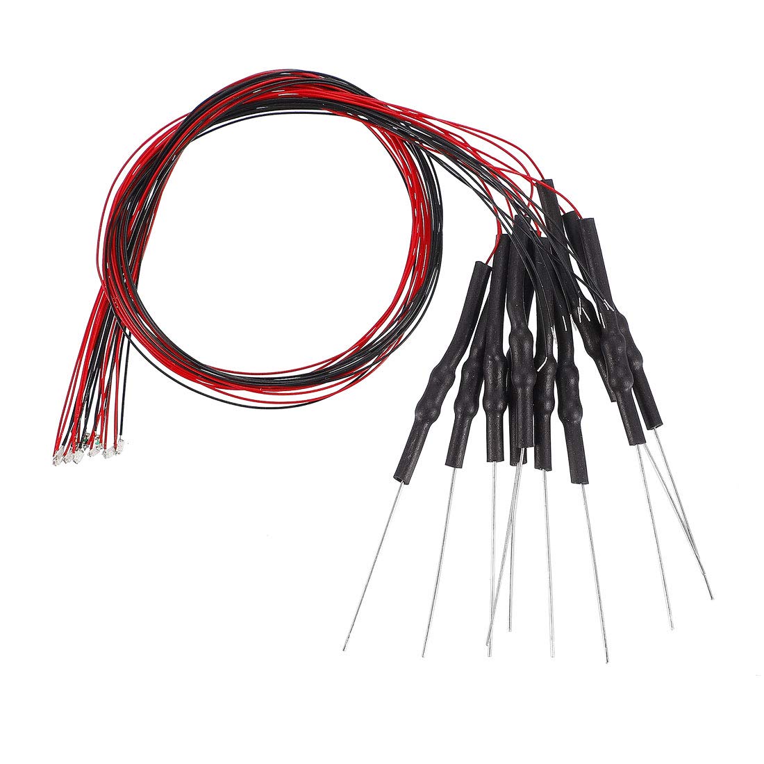 10pcs Prewired 0805 Blue SMD LED Light Emitting Diodes - 6-18V DC Micro Wired Soldered Mini LEDs with Resistor for Circuit Boards, DIY Electronics & Small Lighting Projects