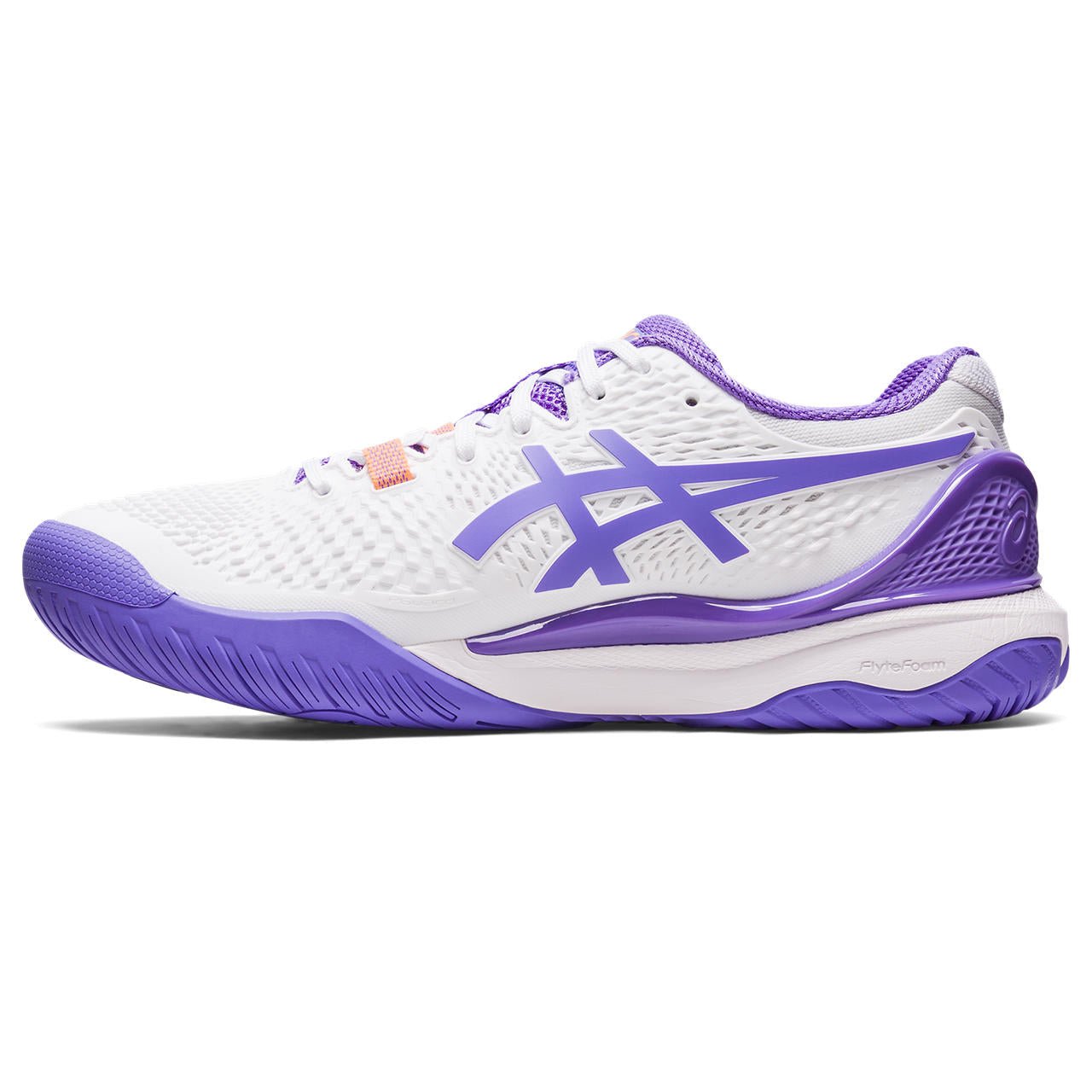 ASICS Gel Resolution 9 Women's Tennis Shoes - White/Amethyst | High-Performance Court Shoes for Women | Perfect for Competitive Tennis & Indoor Court Sports