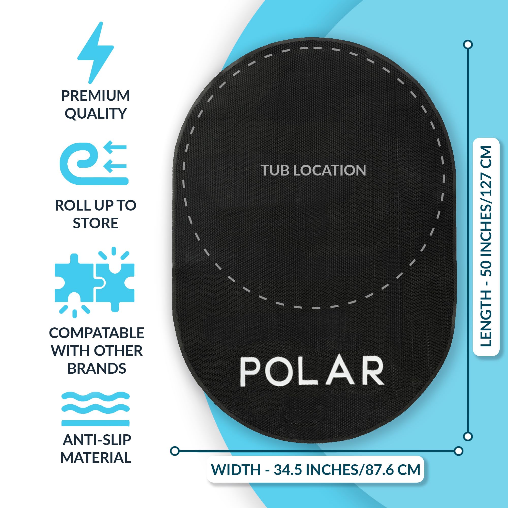 Ice Bath Recovery Bundle - Cold Plunge Tub with Non-Slip Mat | Portable Ice Bath Kit for Athletes & Fitness Recovery | Perfect for Post-Workout, Muscle Therapy & Cryotherapy at Home
