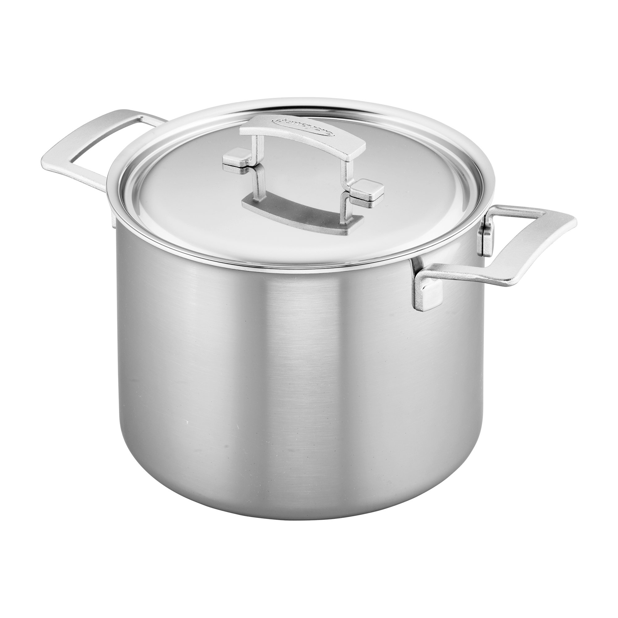 Demeyere Industry 5-Ply 8-Quart Stainless Steel Stock Pot with Lid - Professional Grade Cookware for Soups, Stews & Pasta - Perfect for Home Chefs & Commercial Kitchens