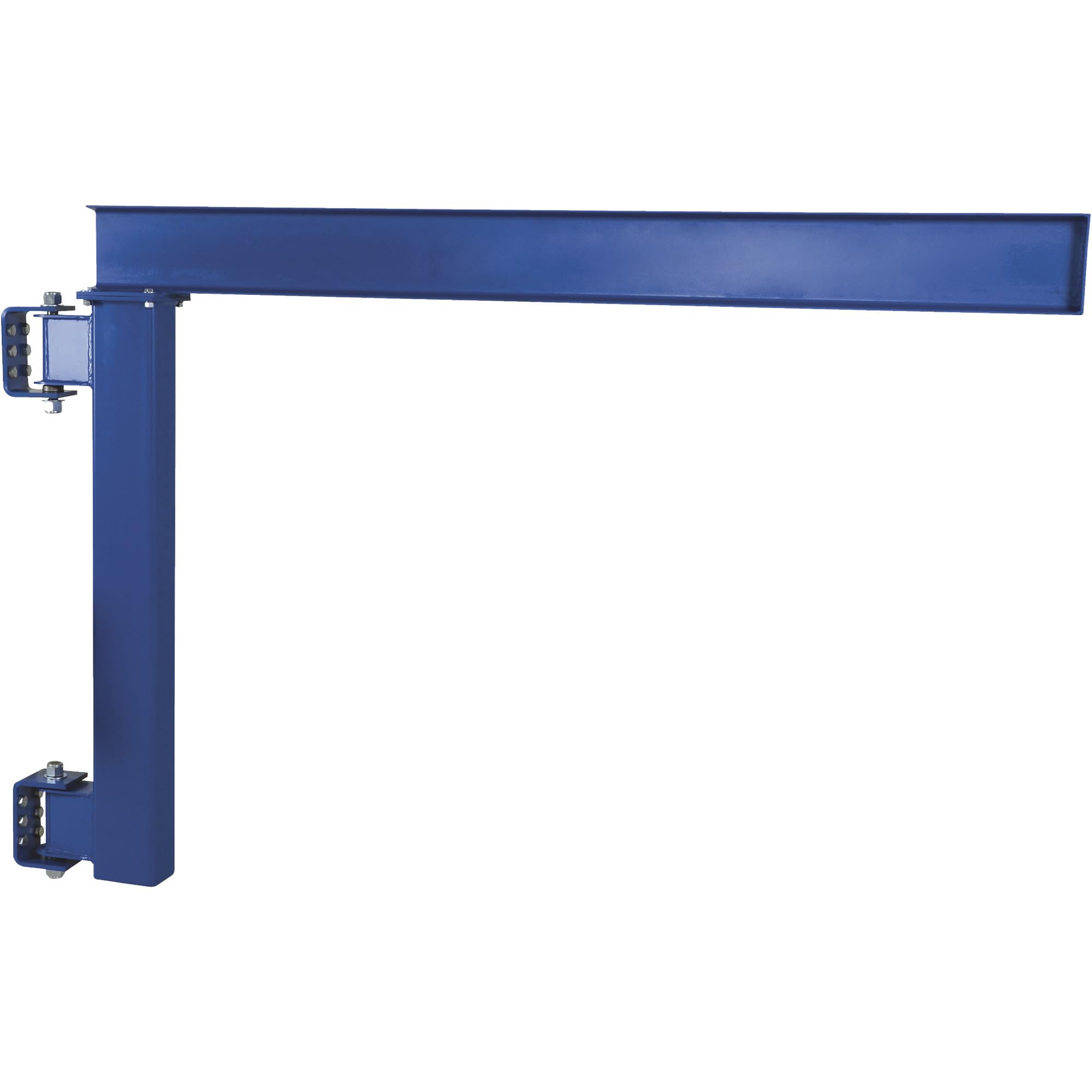 Vestil JIB-LC-20 Steel Low Clearance Tie Rod Jib Crane - 80 Inch I-Beam, 2000 lb Capacity, Blue - Perfect for Garage, Workshop & Industrial Material Handling