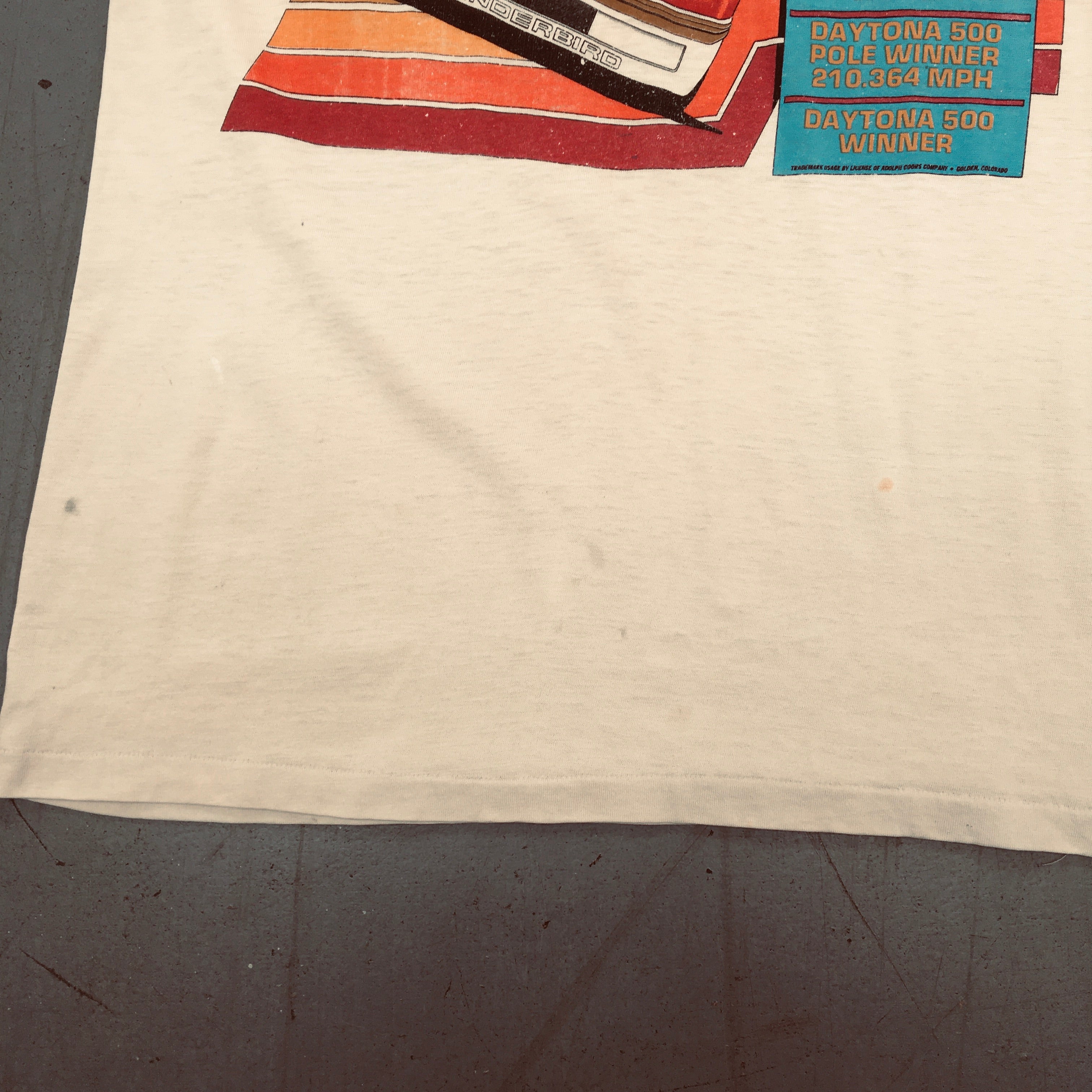 Vintage 1985 Bill Elliott NASCAR Big 4 Winner T-Shirt (Medium) - Classic Racing Fan Apparel for Men