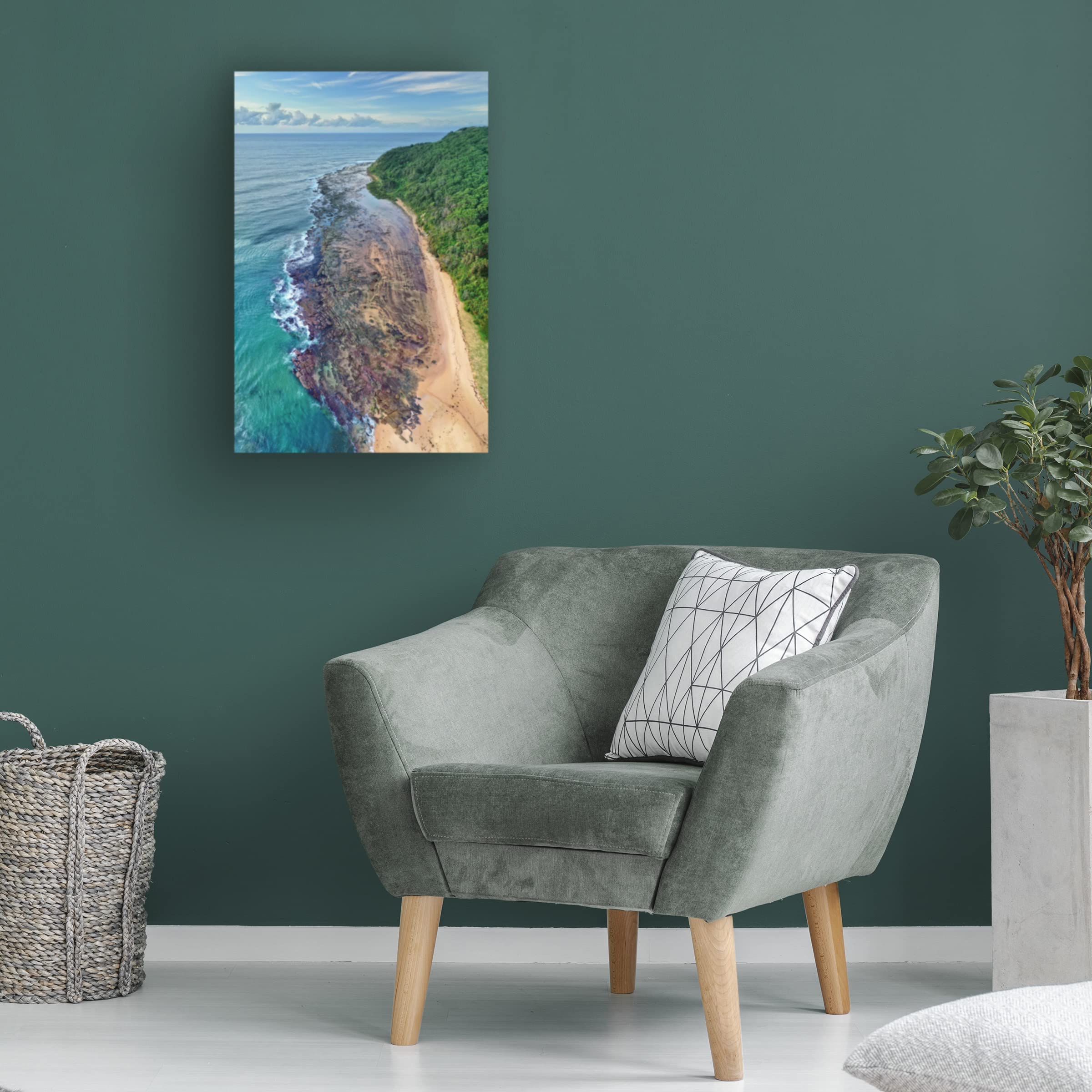 Trademark Fine Art 'Time To Explore' Canvas Wall Art by Beata Czyzowska Young - Modern Landscape Painting for Living Room & Office Decor