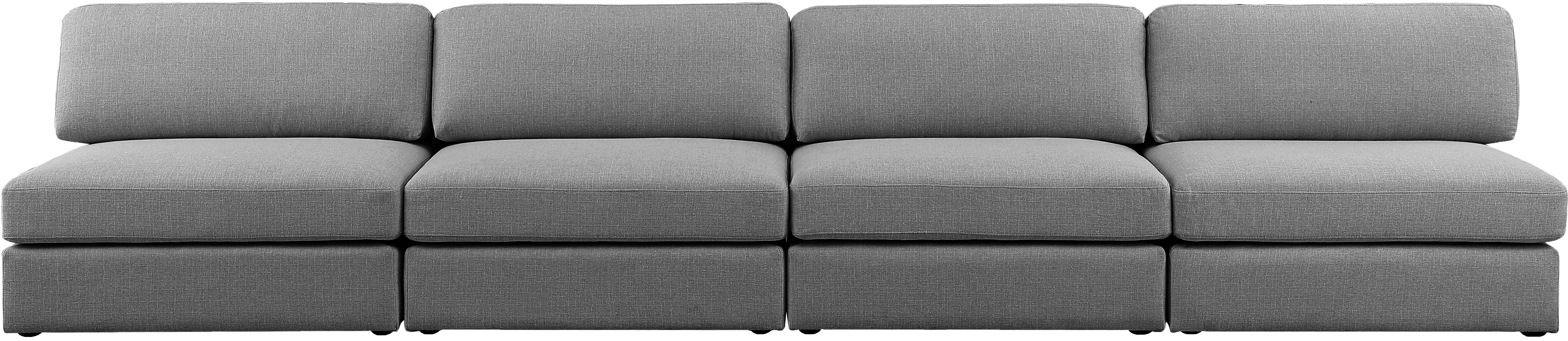 Beckham Durable Linen Textured Fabric Modular Sofa - Modern Sectional Couch for Living Room, Lounge & Family Room Comfort