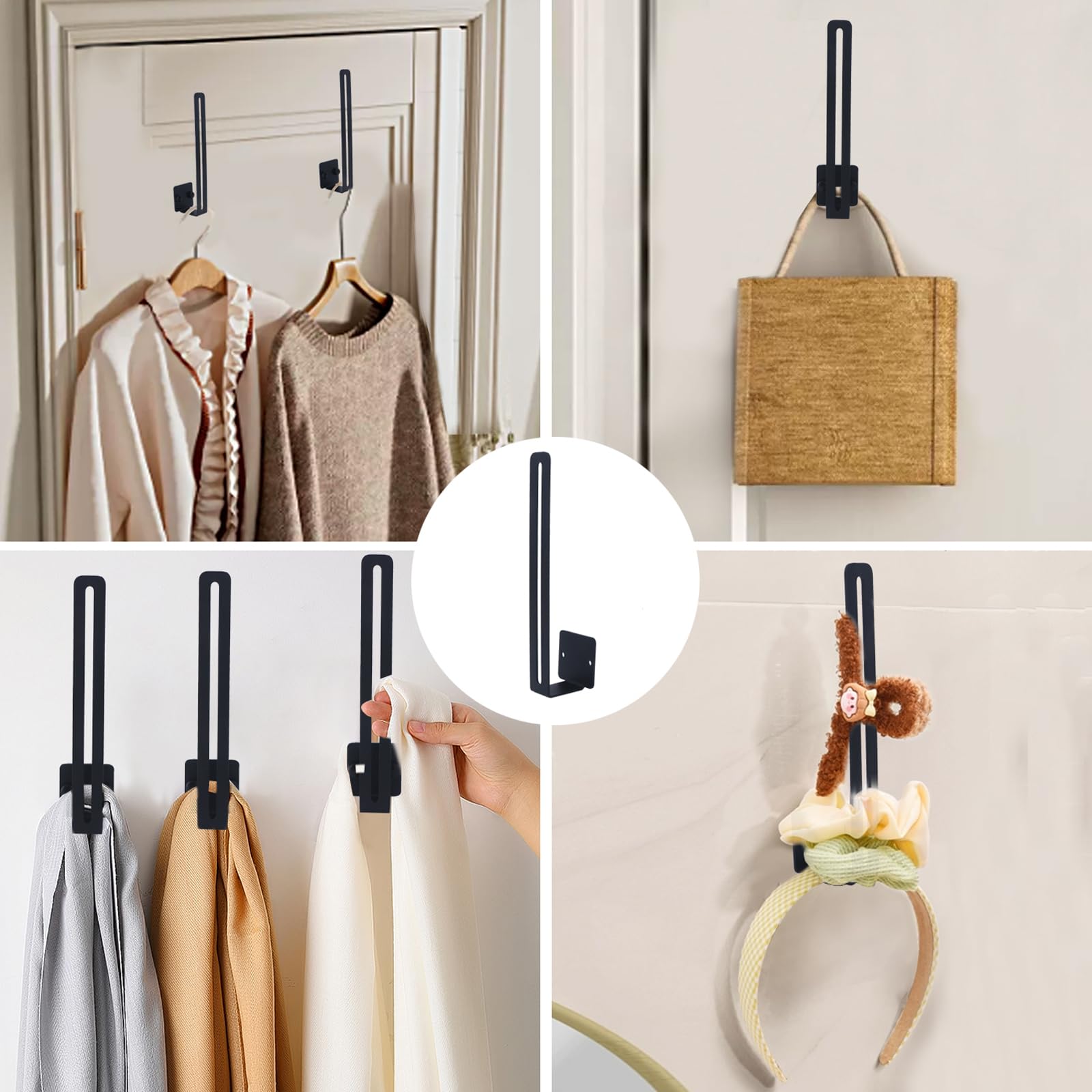 2 Pack Wall Mount Hat Racks for Baseball Caps - Space Saving L-Shaped Adhesive Hat Organizer for Closet, Bedroom & Entryway Storage - Perfect for Organizing Hats, Caps & Accessories in Small Spaces
