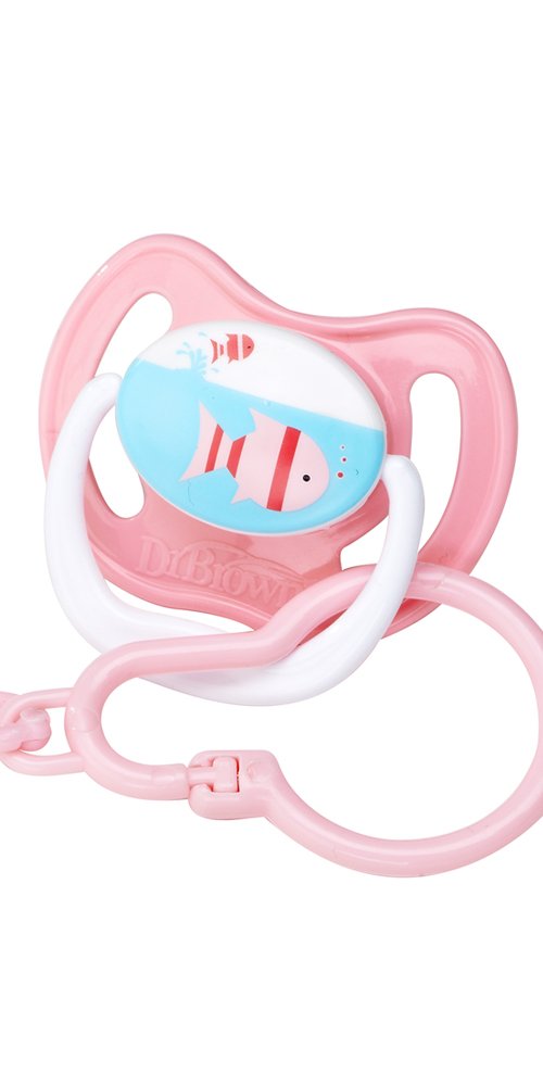 Dr. Brown's Baby Pacifier Clip - Colorful Silicone Soother Holder for Infants & Toddlers - Secure to Stroller, Car Seat & Clothing - BPA-Free & Safe for Newborns