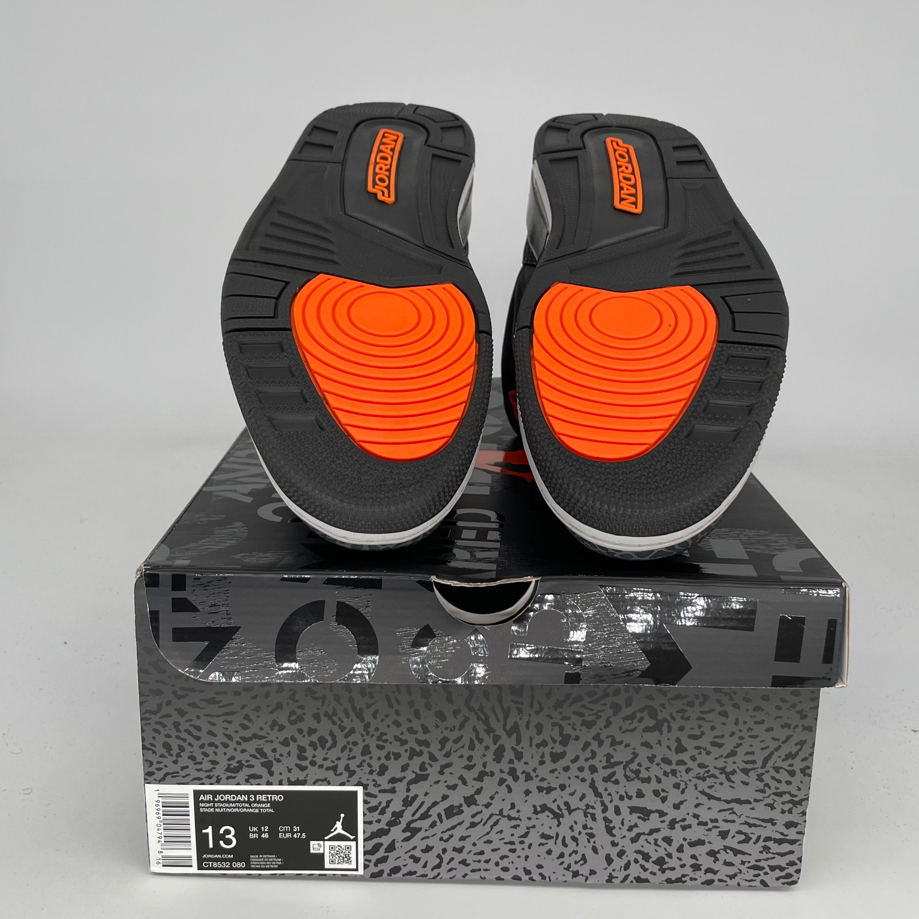 AIR JORDAN 3 FEAR Basketball Shoes Men's Size 13 - Retro Style Sneakers CT8532-080 for Streetwear & Casual Outfits