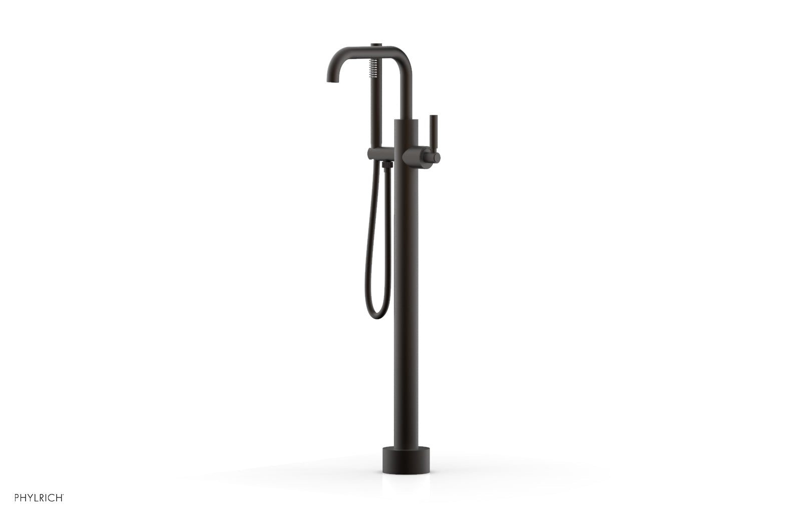 Premium Tall Floor Mount Tub Filler with Lever Handle & Hand Shower - D130 45 01 - Ideal for Modern Bathrooms & Spa-Like Showers