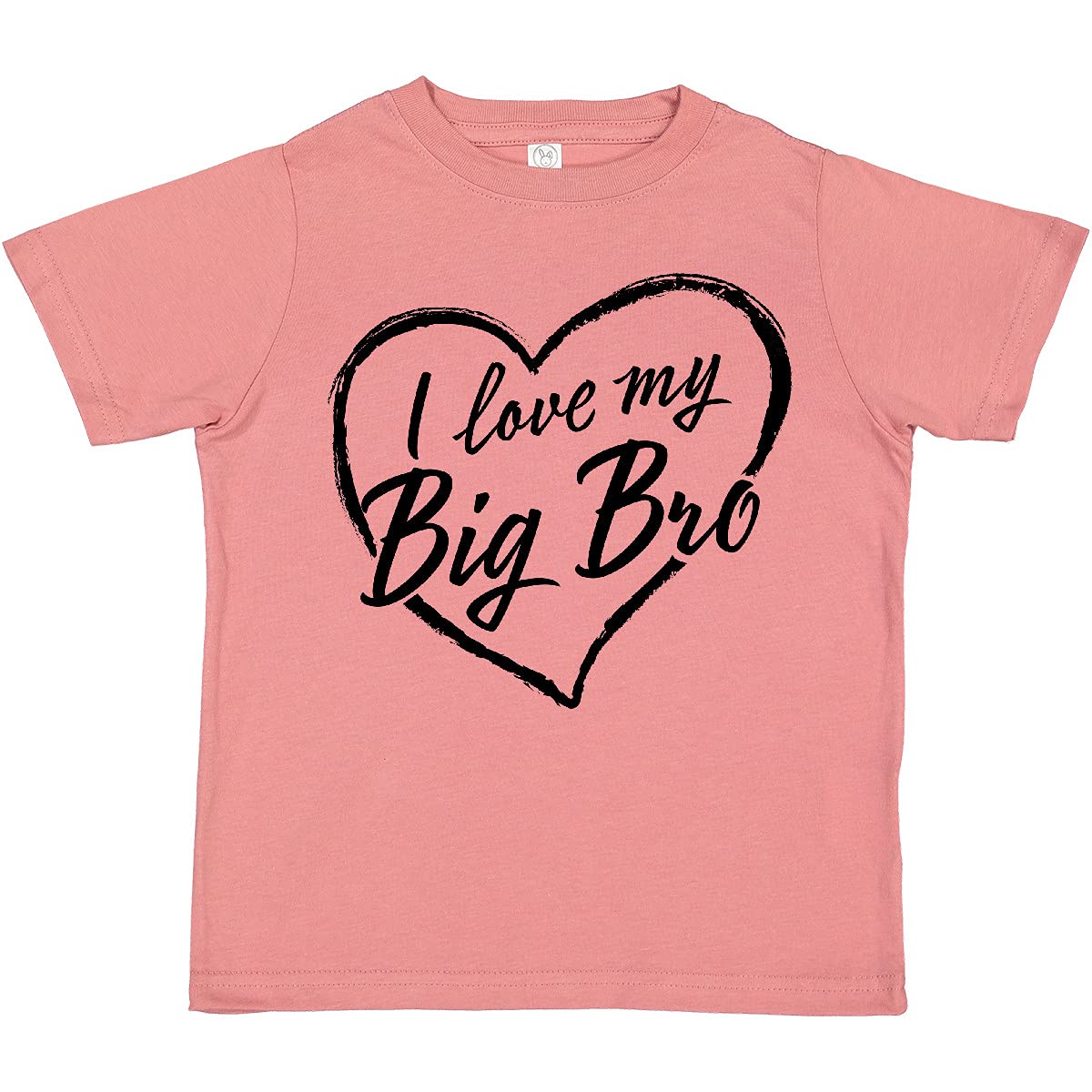 Inktastic I Love My Big Brother Black Chalk Heart Toddler T-Shirt - Cute Sibling Outfit for Toddlers & Kids