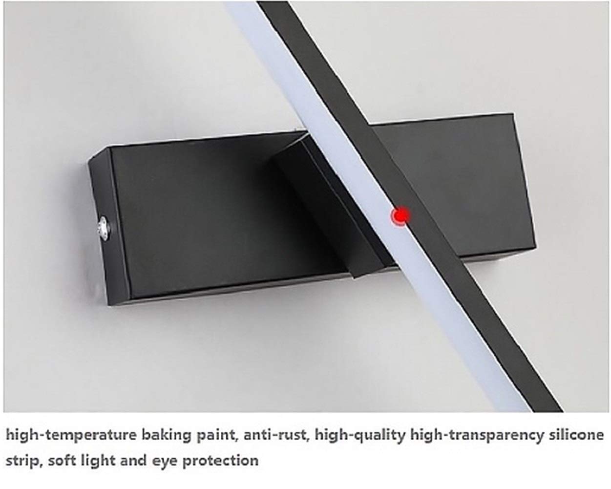 Creative 30cm 330° Rotating Wall Light - Modern Minimalist Bedroom & Cafe Lighting (Black) for Stairs & Makeup Areas