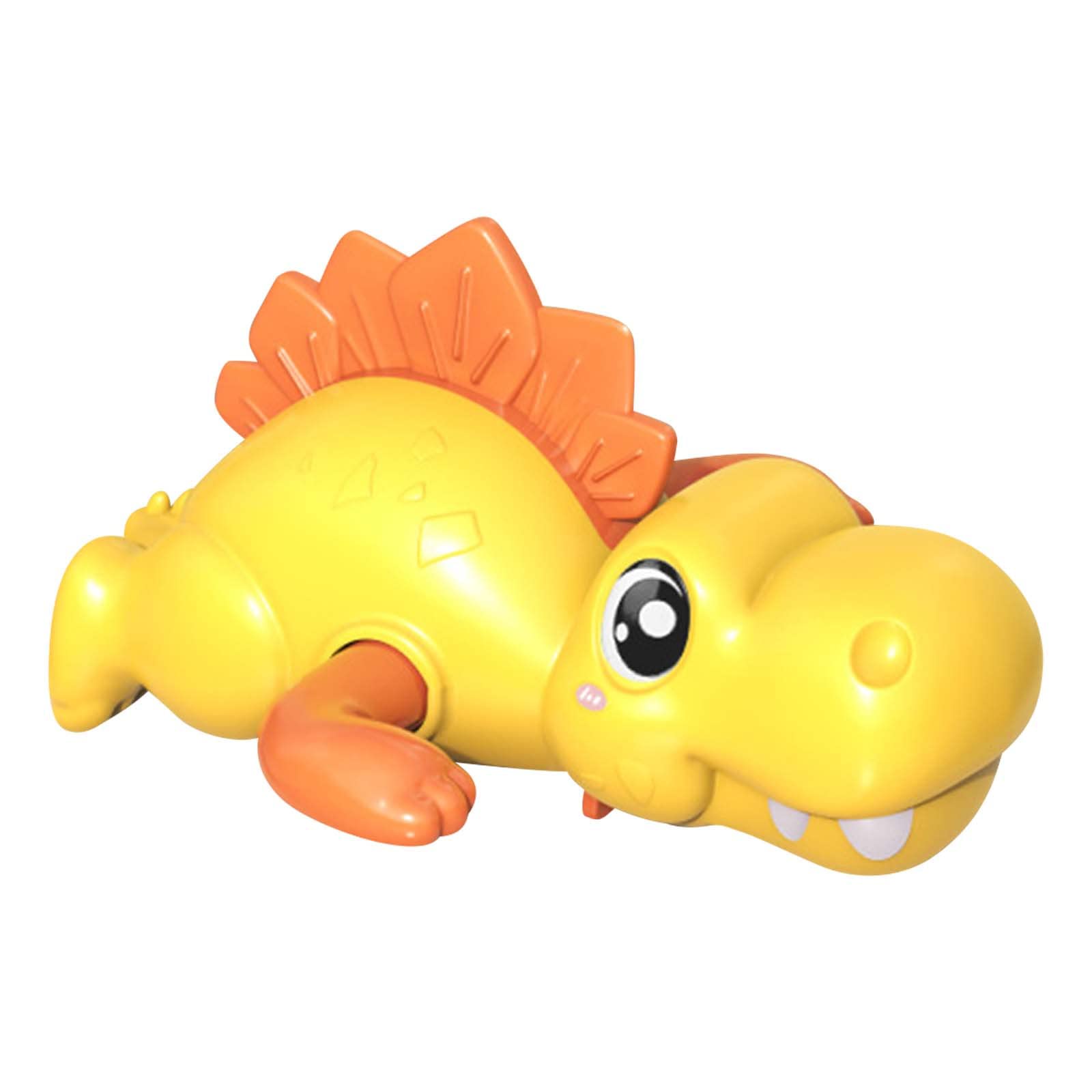 Birdeem Wind-Up Dinosaur Bath Toys for Babies & Kids - Fun Clockwork Swimming Animals for Bathtub Playtime (Yellow) - Perfect for Toddler Bath Time & Sensory Play
