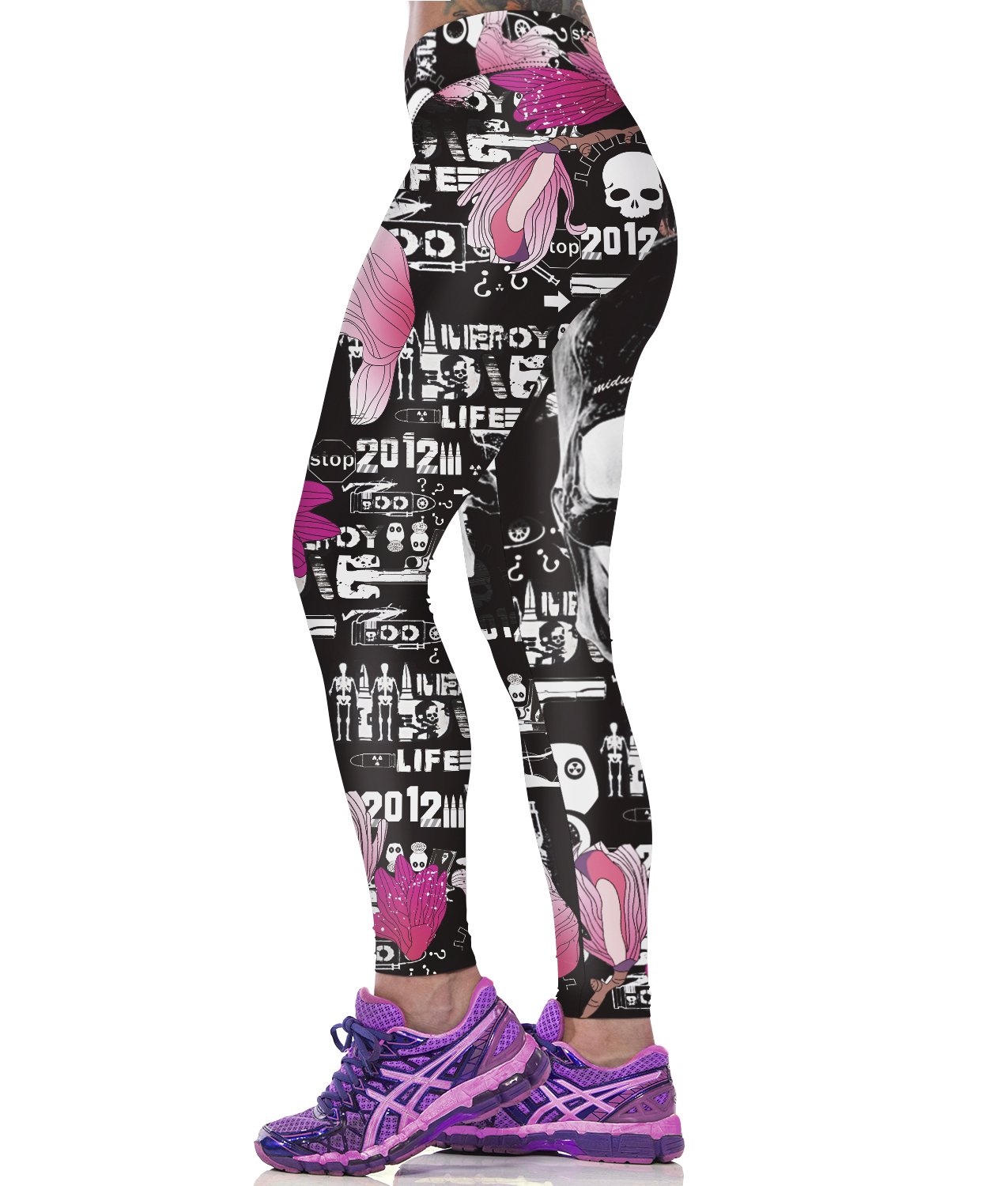 3D Printed High Waist Yoga Pants for Women - Breathable Workout Leggings for Running, Gym & Lounge Wear
