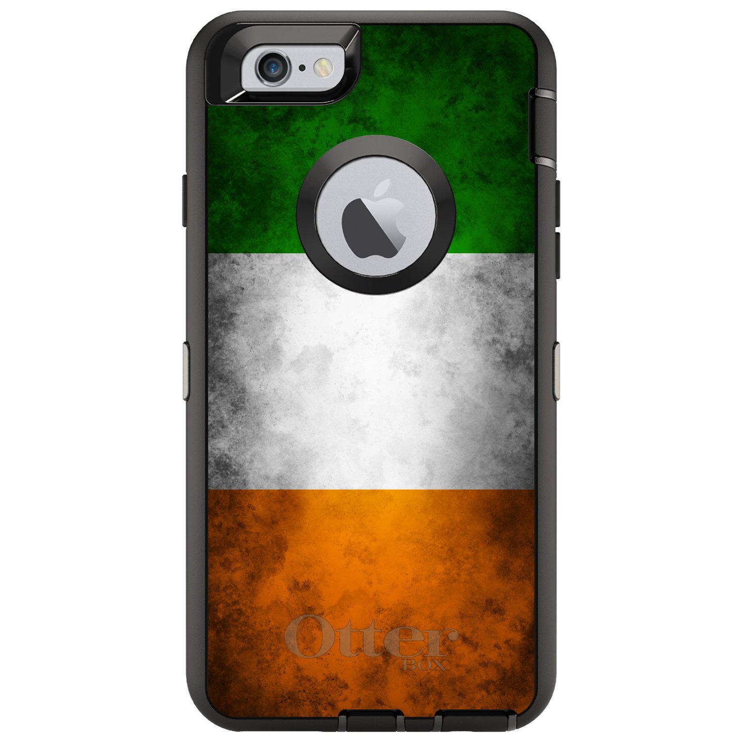 DistinctInk iPhone 6 Plus / 6S Plus Protective Case - Durable OtterBox Defender Replacement with Ireland Old Flag Design - Perfect for Irish Pride & Daily Protection - Ideal for Travel, Work & Outdoor Activities