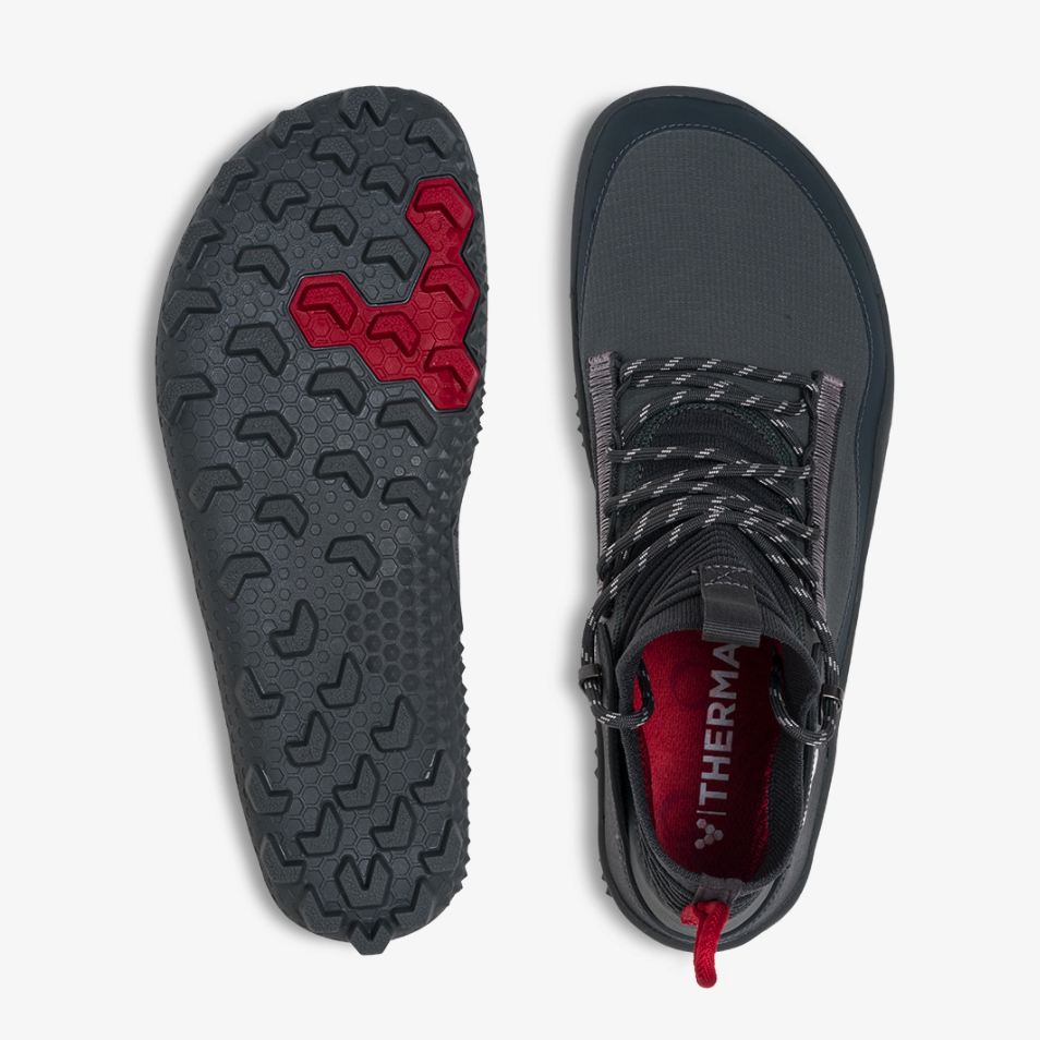 Vivobarefoot Men's Magna Lite WR SG Waterproof Hiking Shoes - Charcoal Grey | Lightweight & Durable for Outdoor Adventures, Trail Running & Travel