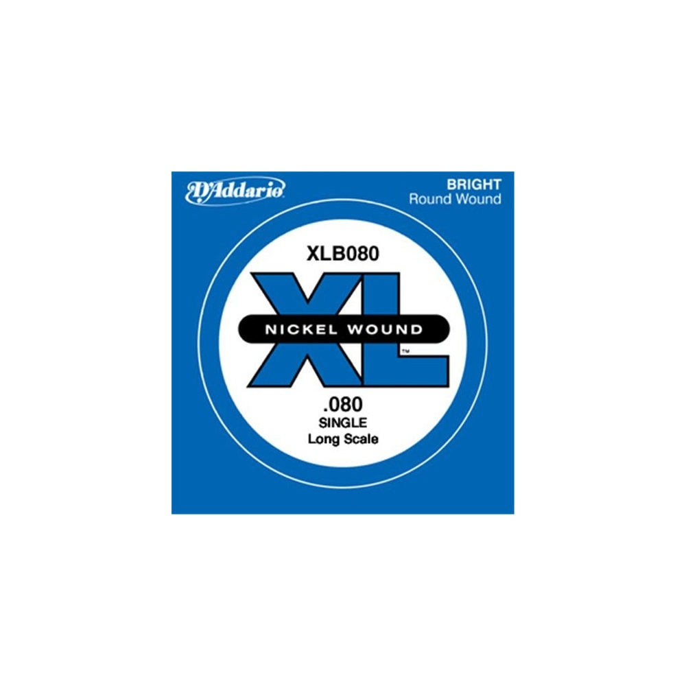 D'Addario XLB080 Long Scale Electric Bass Strings - Nickel Wound, 45-105 Gauge for Enhanced Tone & Durability | Perfect for Rock, Jazz & Studio Recording