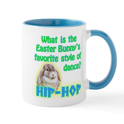 White/Blue Inside - Easter Bunny Dance Hip Hop Mugs