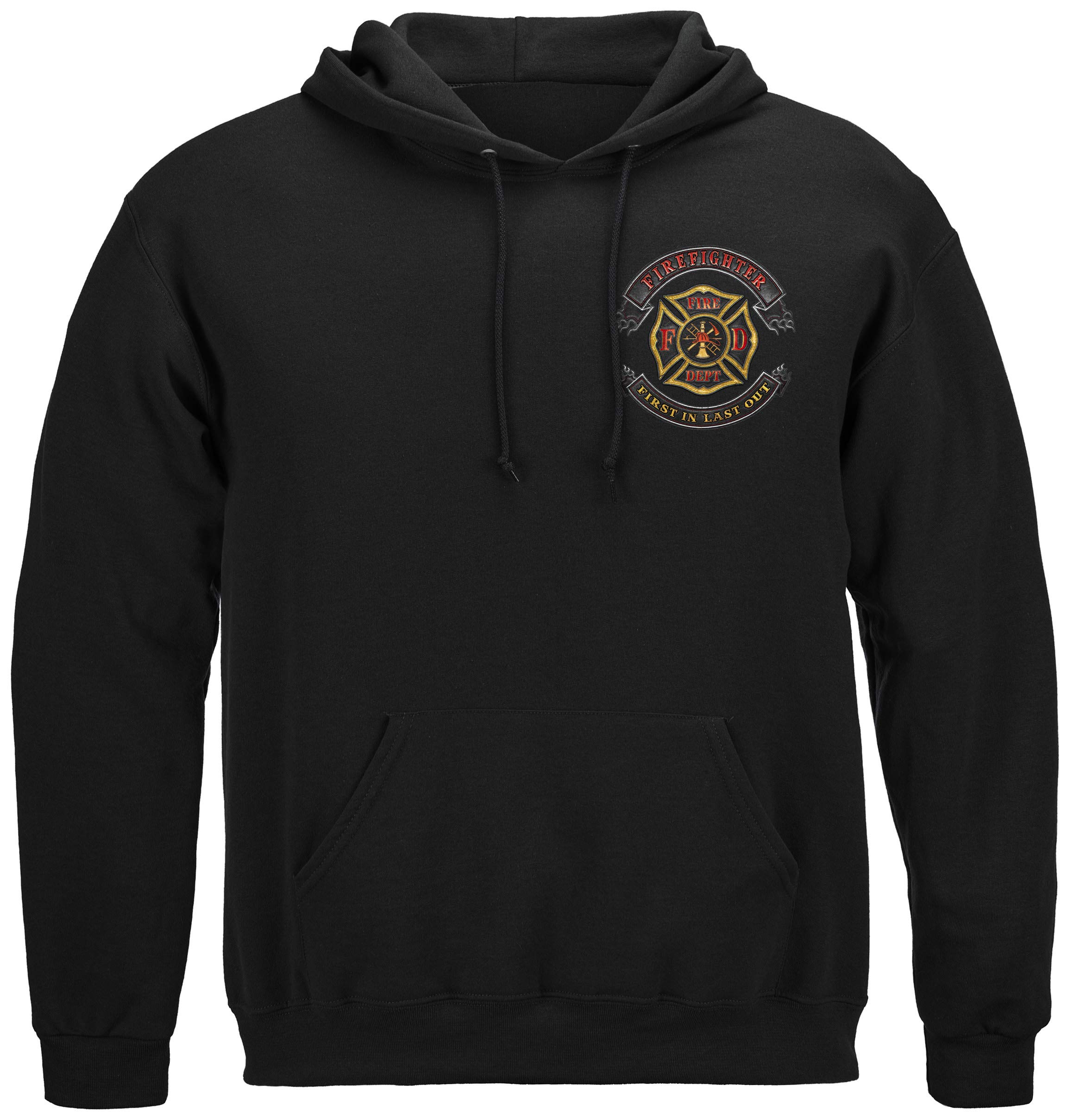 Firefighter Hooded Sweatshirt for Men - FF2397SW MC Biker Jacket | Comfortable Pullover for Fire Dept, EMS, Motorcycle Riders | Perfect for Work, Casual Wear & Outdoor Activities