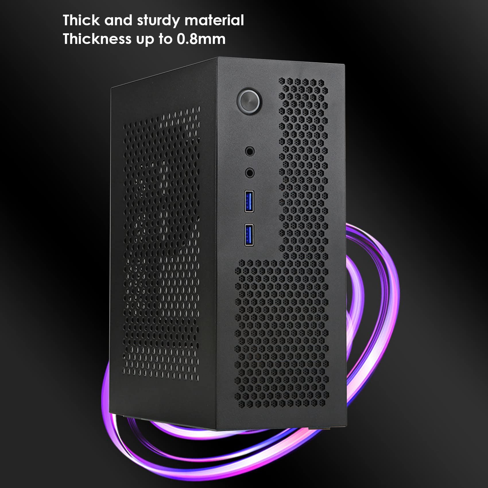Gathukila A09 Mini ITX PC Case - Compact Gaming Computer Chassis with USB 3.0, Aluminum Desktop Case for Home & Office (Silver) | Perfect for Small Form Factor Builds, HTPC & Workstation Setups