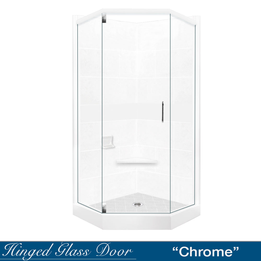 Premium Diamond Solid Natural Buff Neo Shower Enclosure Kit - Waterproof Bathroom Upgrade for Modern Homes & Luxury Hotels