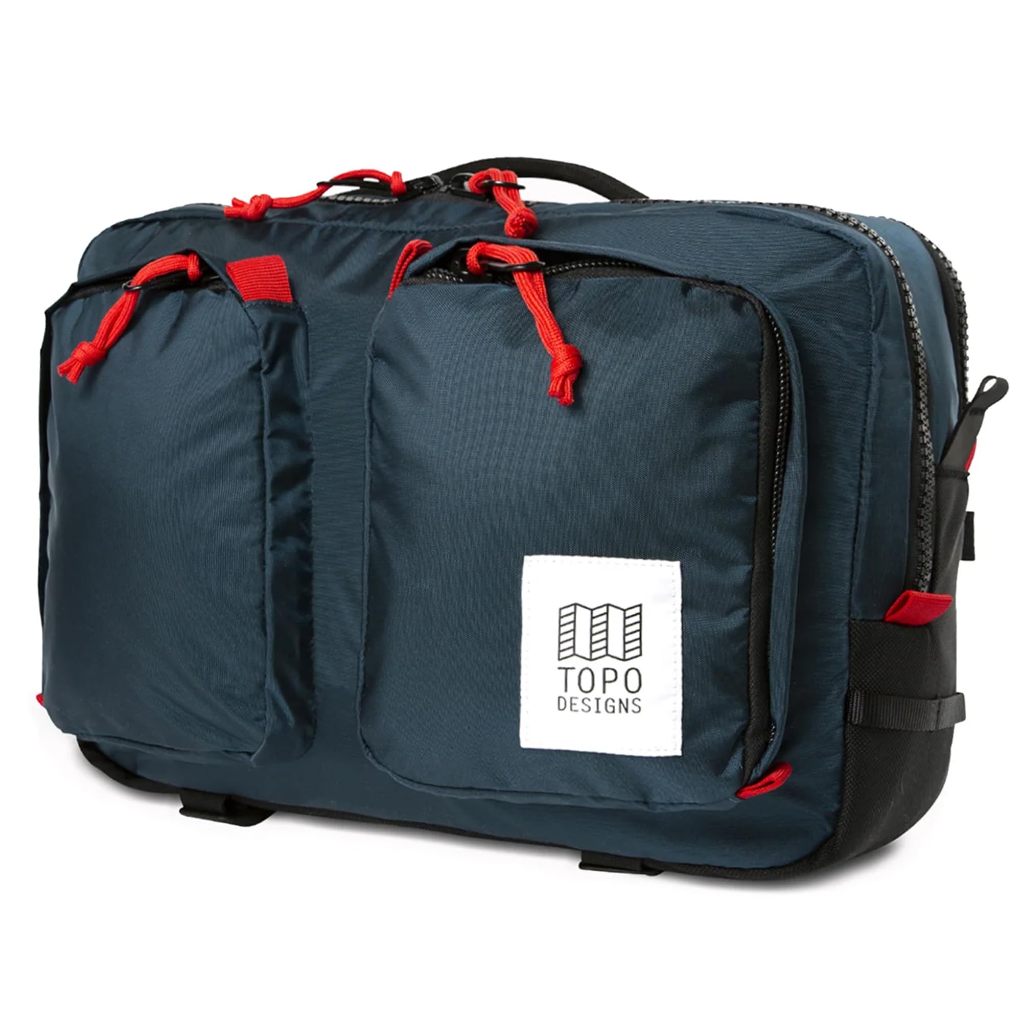 Topo Designs Global Briefcase - Durable Eco-Friendly Laptop Bag for Men & Women, Water-Resistant Travel Backpack with Oversized Zips, Perfect for Commuting, Business Trips & Daily Use (Navy Blue)