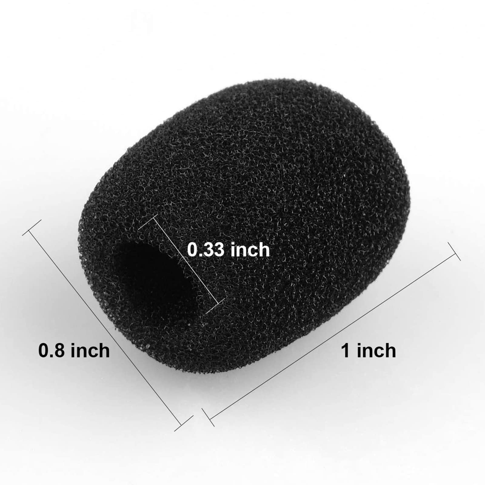 ChromLives Lapel Microphone Windscreens - Black Foam Covers (10 Pack) for Lavalier Mics - Perfect for Podcasting, Interviews & Live Streaming