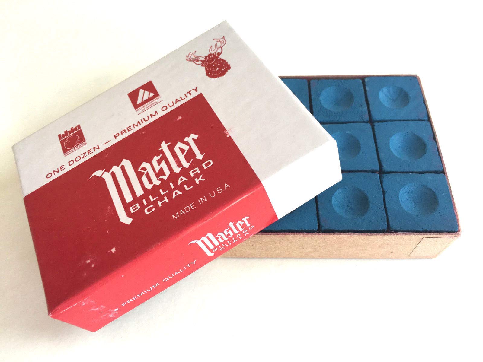 Professional Masters Blue Chalk - 3 Dozen Pack by Tweeten Fibre Co | Perfect for Billiards, Pool Cues & Snooker Accessories