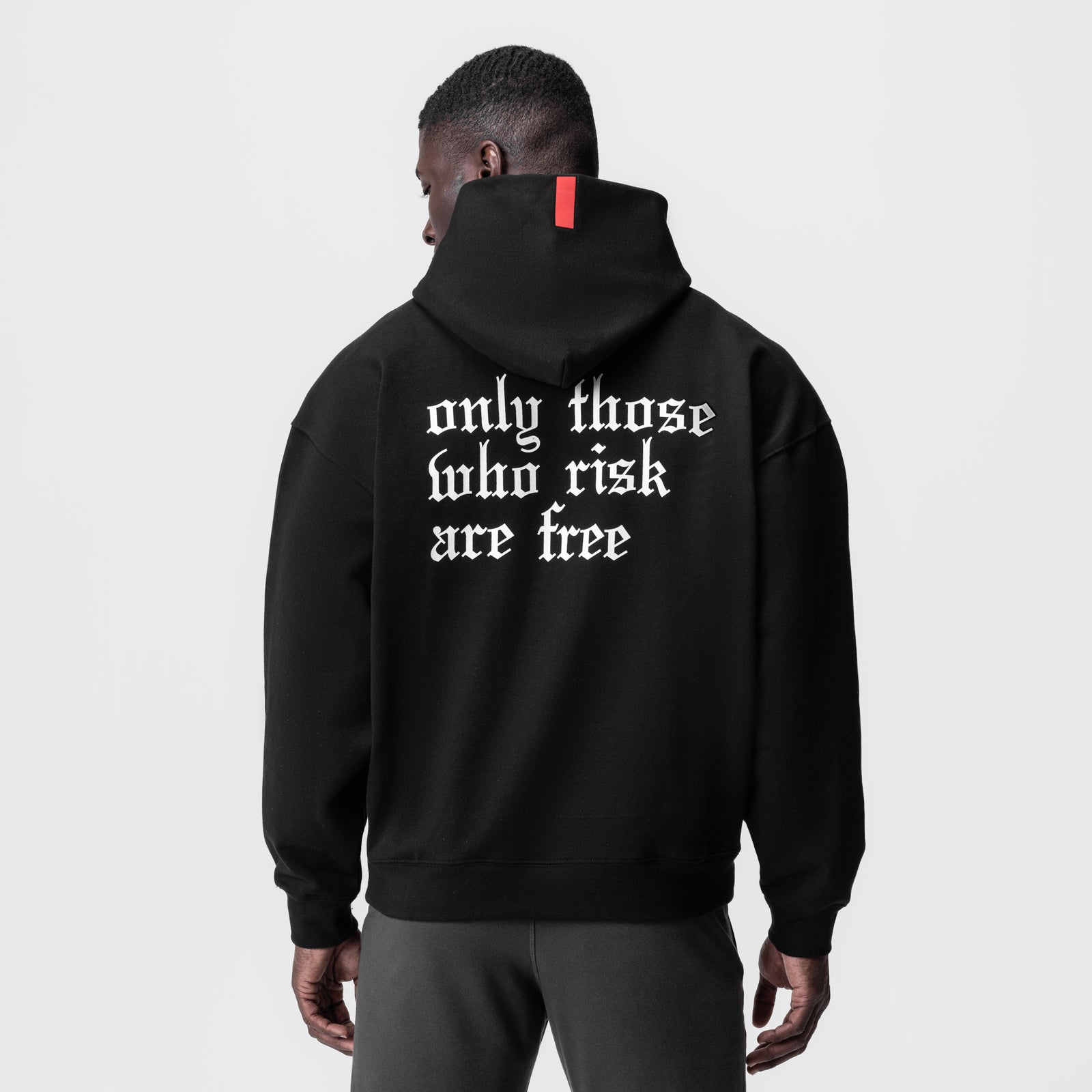 Tech Terry™ Zip Pocket Hoodie for Men & Women - Black/White OTWR - Comfortable & Stylish Pullover for Casual Wear, Gym, and Outdoor Activities