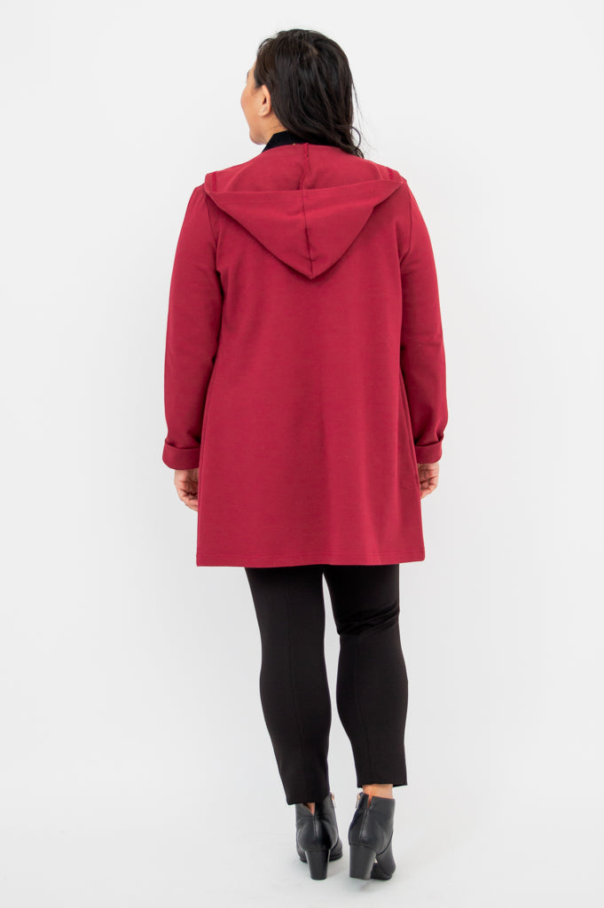 Premium Burgundy Cotton Cortes Jacket for Men & Women - Stylish & Comfortable Outerwear for Fall, Winter & Outdoor Adventures