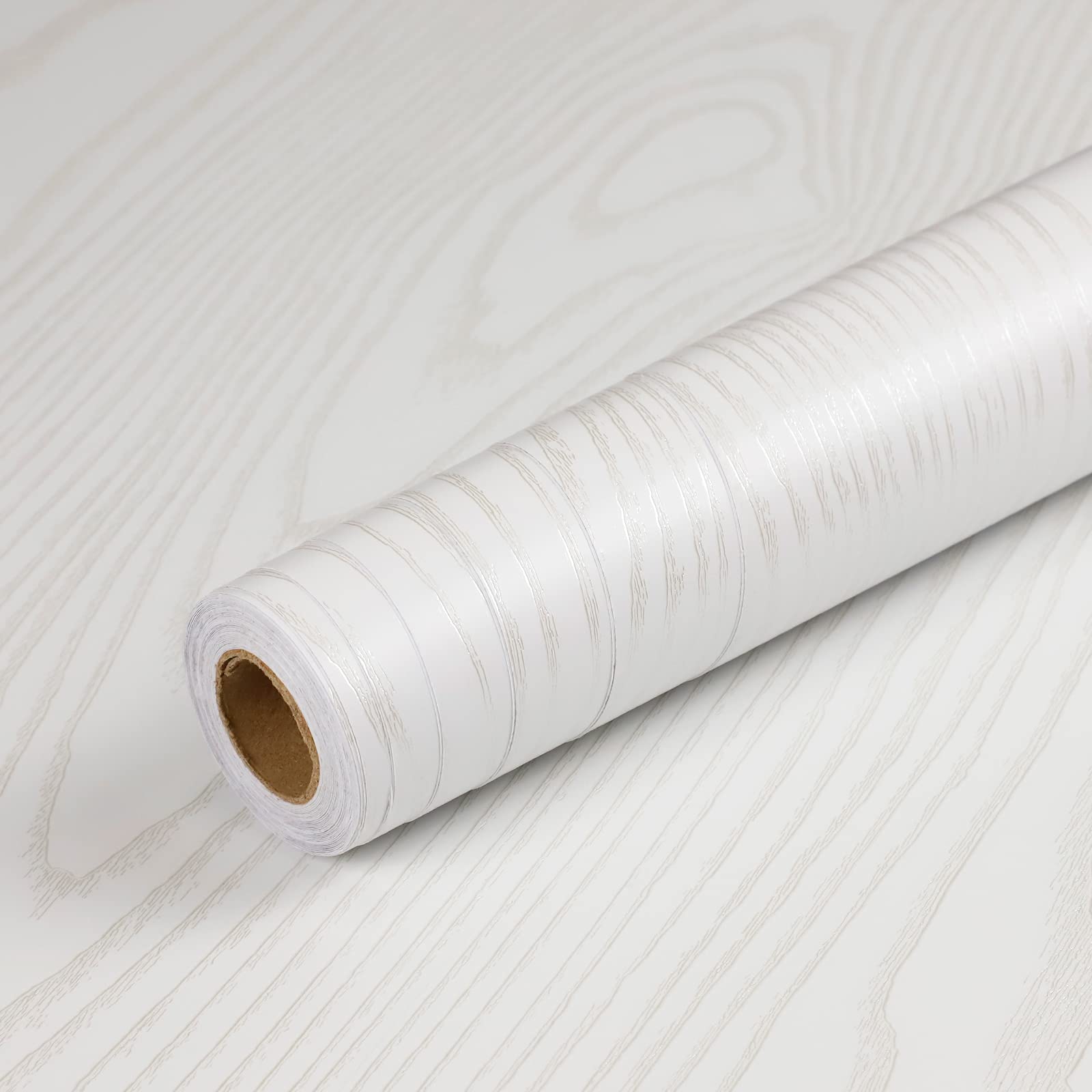 Homease White Wood Grain Contact Paper 24