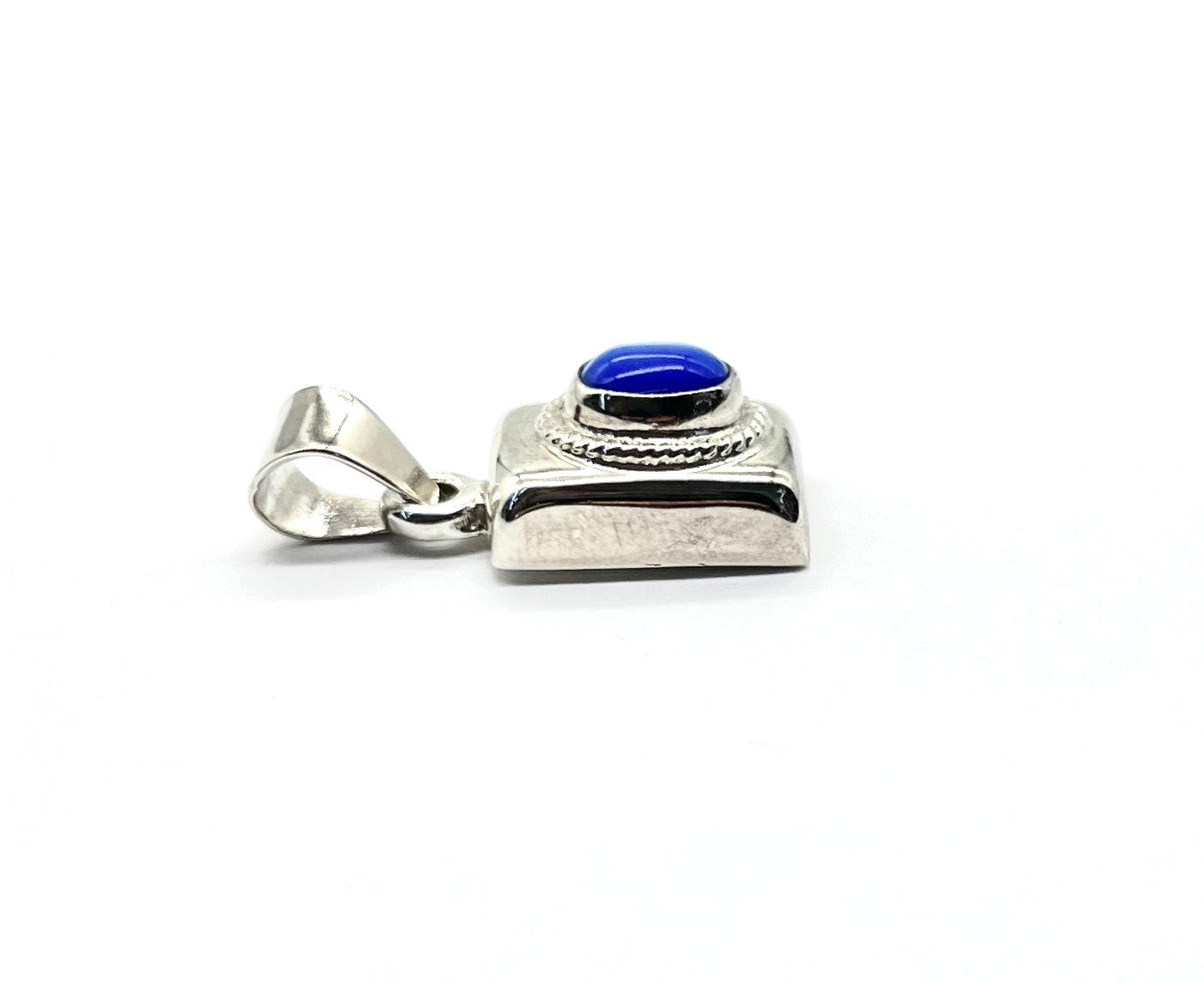 Elegant Sterling Silver Pendant with Genuine Blue Stone | Dainty Necklace for Women | Perfect Gift for Birthday, Anniversary & Valentine's Day