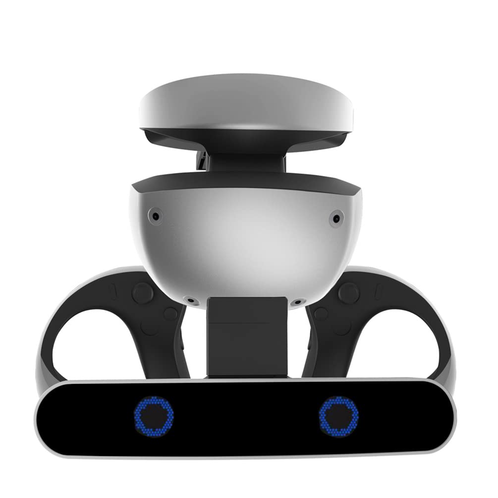 PSVR2 Controller Charging Station Stand - Dual Charging Dock for PlayStation VR2 Move Controllers & Headset Holder - VR2 Accessories for Gaming, Streaming & Virtual Reality Experiences