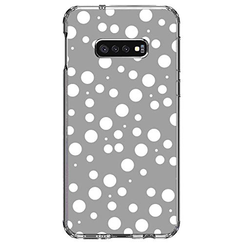 Grey White Bubbles Polka Dots On Clear Case