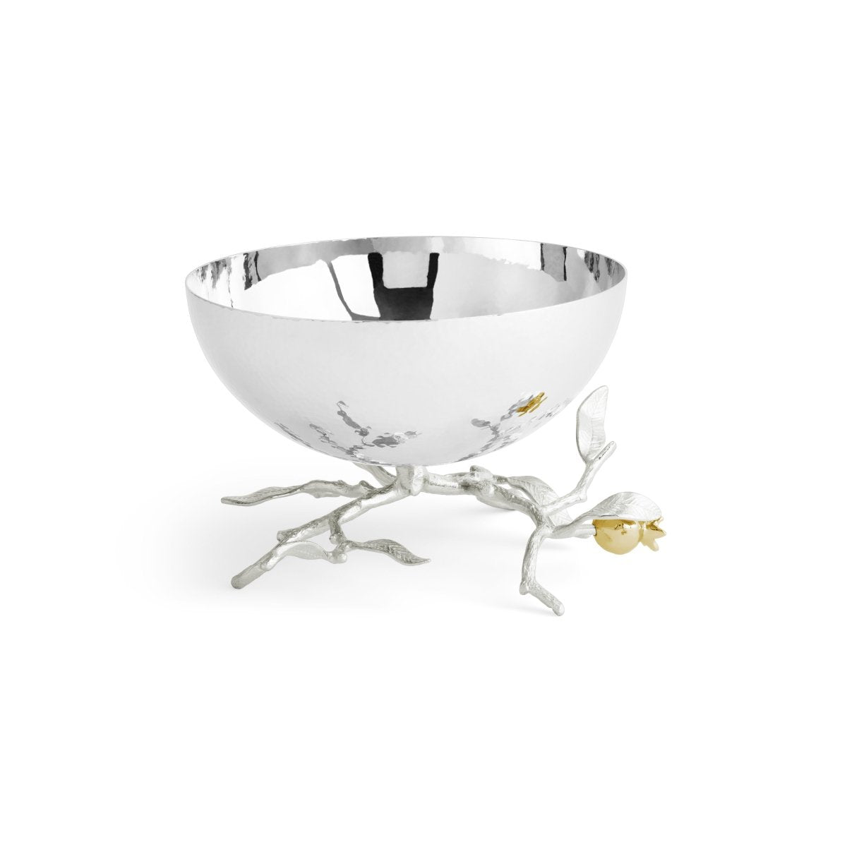Elegant Pomegranate Silver & Gold Small Bowl - Perfect for Home Decor, Gift Giving & Party Serving | Handcrafted Decorative Bowl for Dining Table, Centerpiece & Display