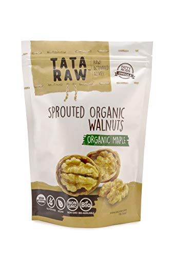 Organic Sprouted Maple Walnuts - Raw, Non-GMO, Gluten-Free - 1 lb Bulk Pack - Perfect for Snacking, Baking & Healthy Breakfast Toppings