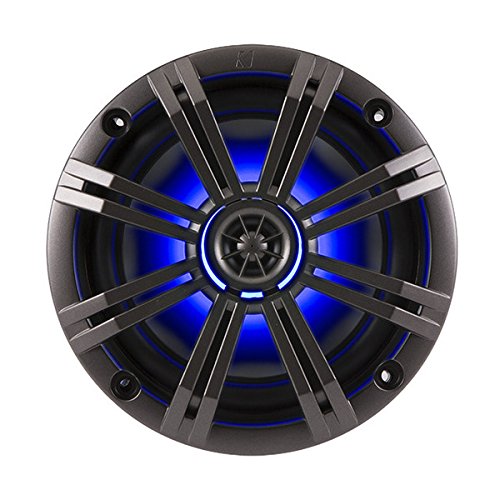 Kicker 6.5 Inch KM-Series LED Marine Speakers 41KM654LCW (Pair) - Waterproof Boat Audio System for Outdoor Boating, Pool Parties & Marine Entertainment