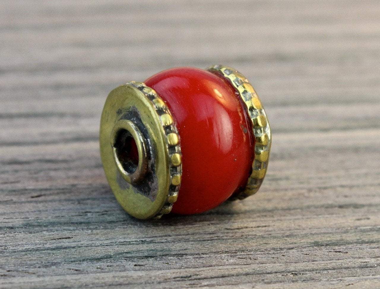 Handmade Copal and Brass Beads for Jewelry Making - Natural Amber Alternative Beads for Necklaces, Bracelets & DIY Crafts - Perfect for Boho, Ethnic & Spiritual Jewelry Designs