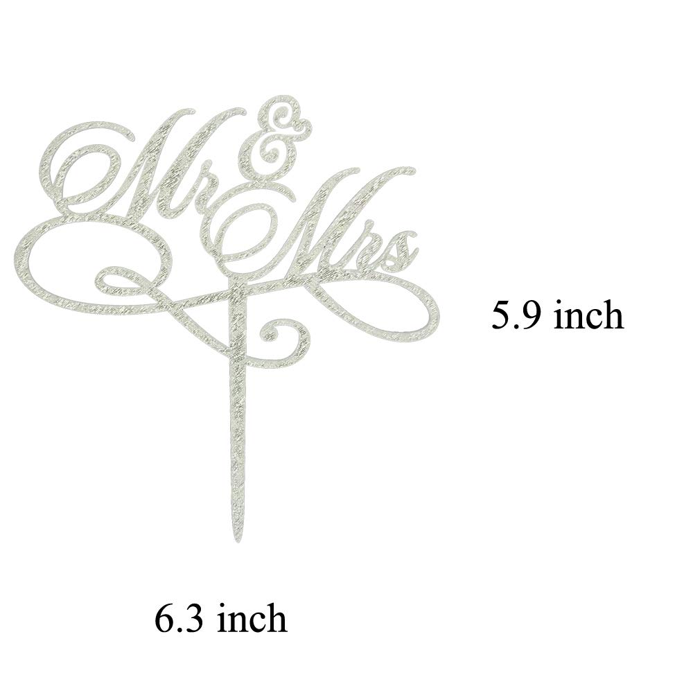 Rustic Mr and Mrs Cake Topper - Bride & Groom Wedding Cake Decorations for Engagement & Anniversary Celebrations | Perfect for Wedding Cakes, Cupcakes, and Dessert Tables