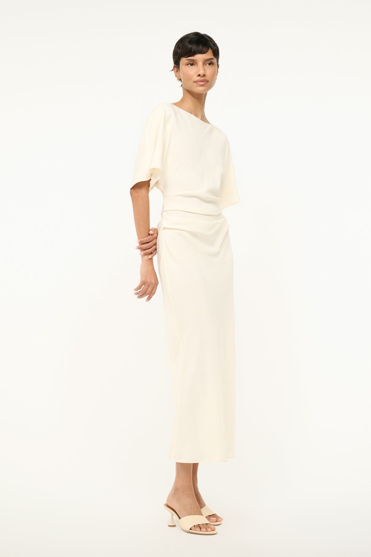 AMELIE MIDI DRESS | Ivory Floral Summer Dress for Women | Perfect for Beach Vacations, Weddings & Date Nights