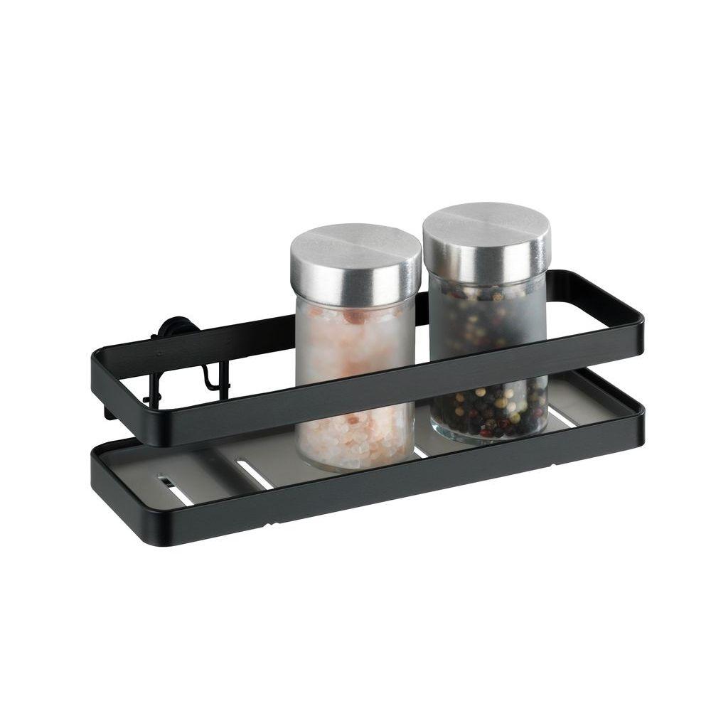 Black Gala Wall Mounted Spice Rack - Organize Kitchen Spices & Seasonings - Perfect for Small Spaces, Apartments & Cooking Enthusiasts