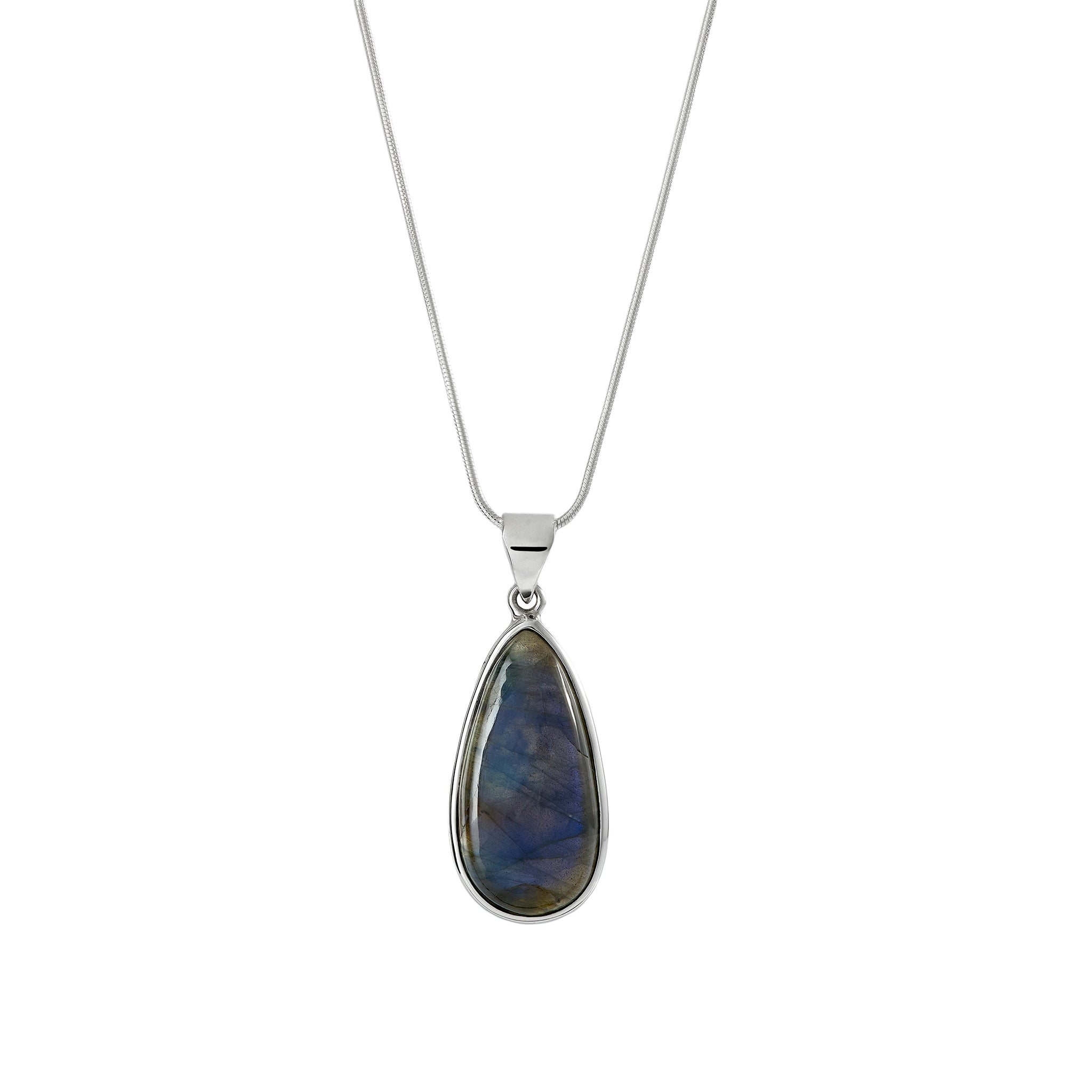Natural Labradorite Crystal Pendant Necklace for Women - Healing Stone Jewelry for Spiritual Protection & Positive Energy - Perfect for Meditation, Yoga & Everyday Wear