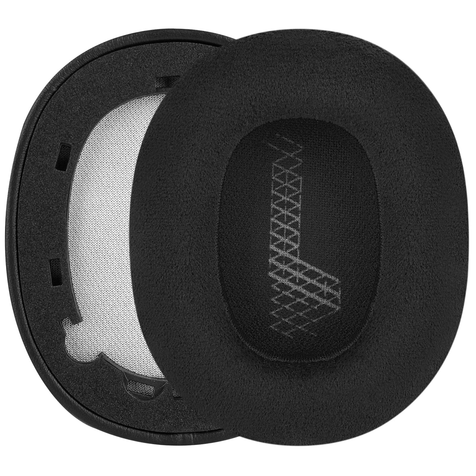 Premium Replacement Ear Pads for JBL E65BTNC, Duet NC, Live 650BTNC/660BTNC Headphones - Soft Velour Cushions (Black) - Comfortable Noise Isolation for Work, Travel & Gaming