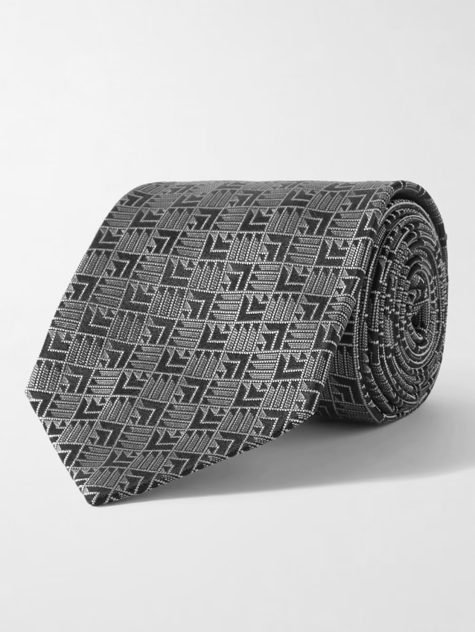 CHARVET PRINT TIE - Luxury Silk Necktie for Men | Perfect for Business, Weddings & Formal Occasions