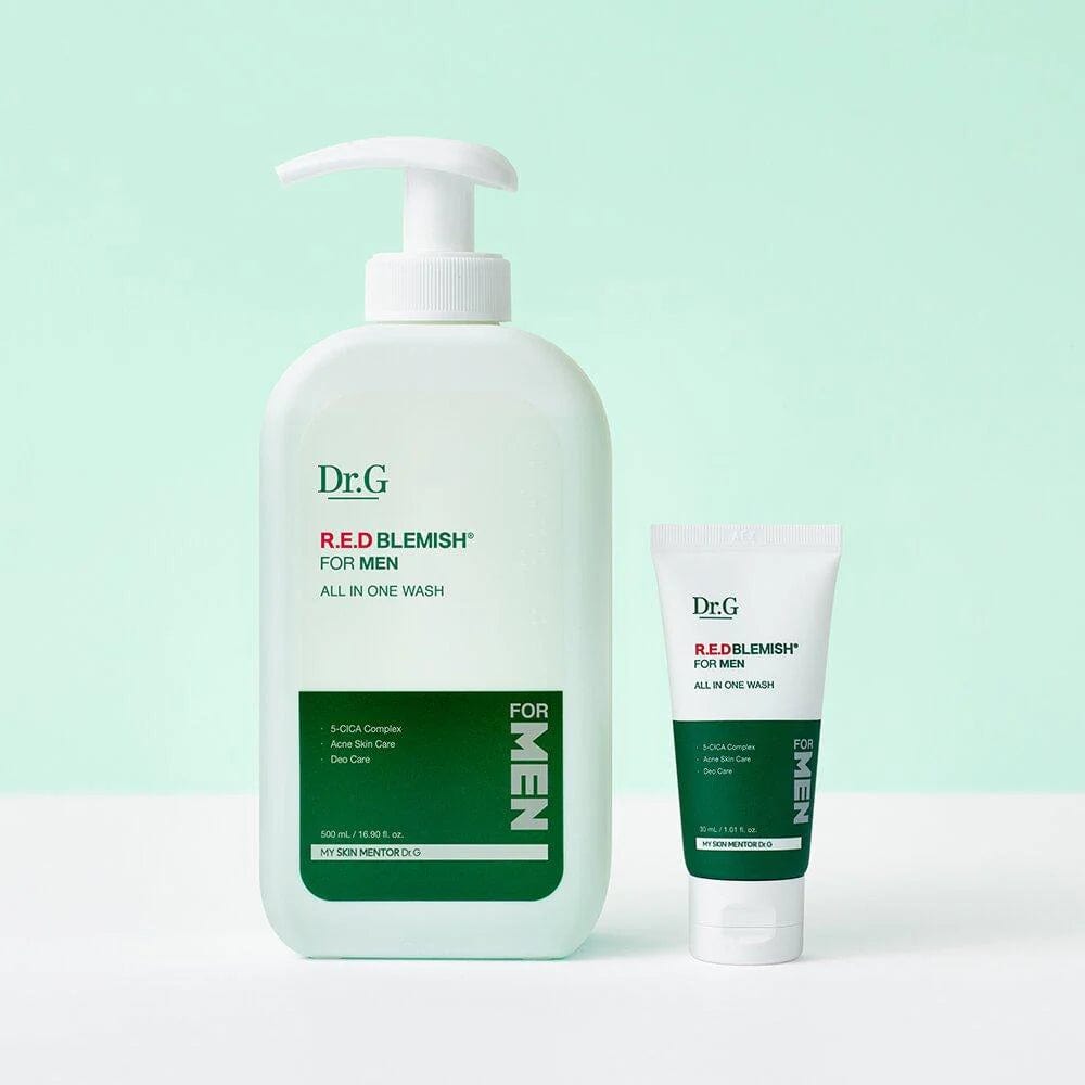 R.E.D Blemish Control All-in-One Face Wash for Men - Special Set (500ml + 30ml) | Acne Treatment & Daily Skincare for Oily & Sensitive Skin | Gym, Travel & Everyday Use