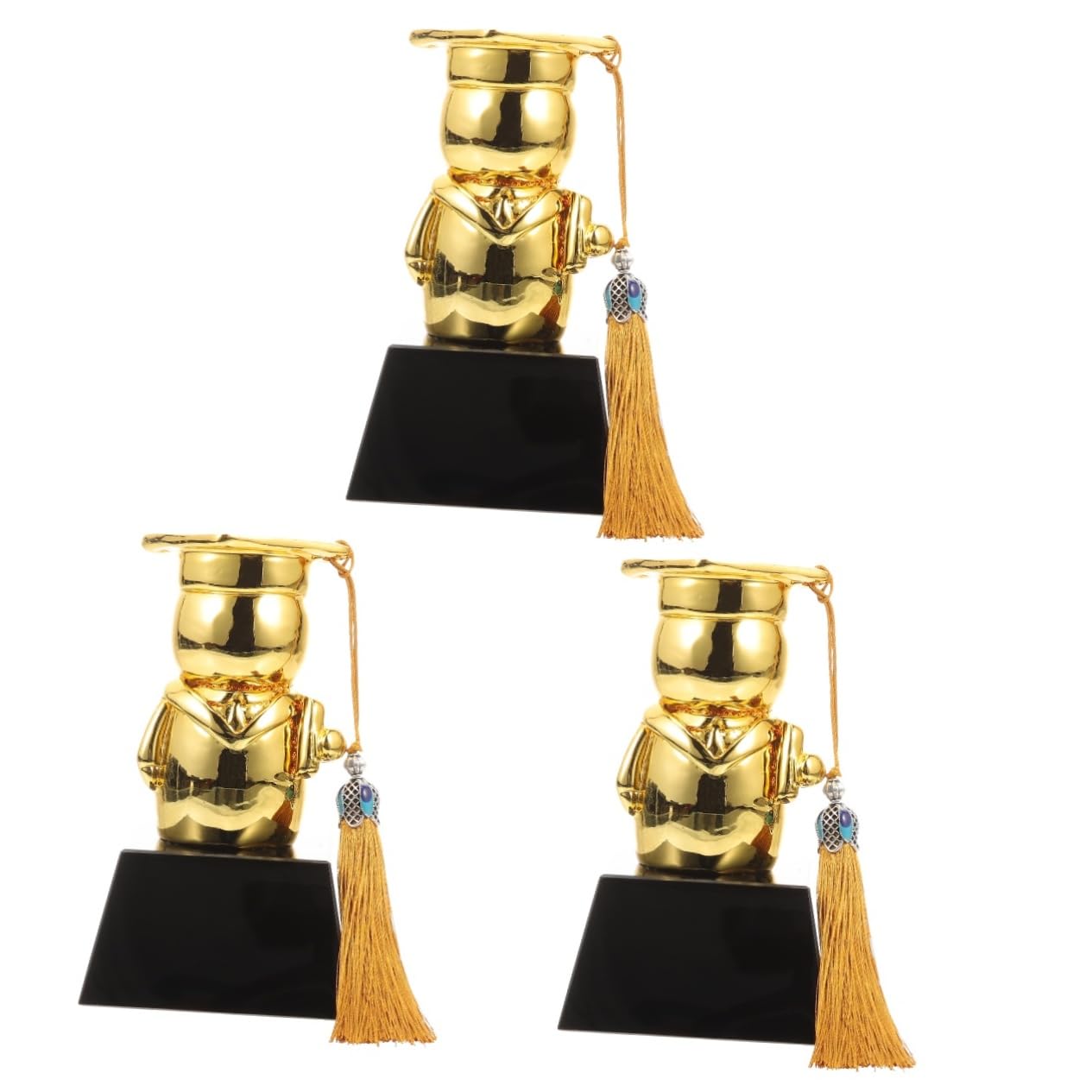 SWAYVES 3-Piece Gold Soccer Trophy Cup Set - Sports Awards for Kids, Champions, and Soccer Teams - Perfect for Birthday Parties, School Events & Soccer Tournaments