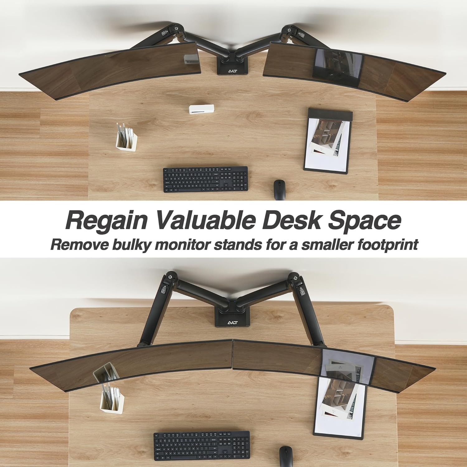 AVLT Dual Monitor Arm Desk Mount for 13