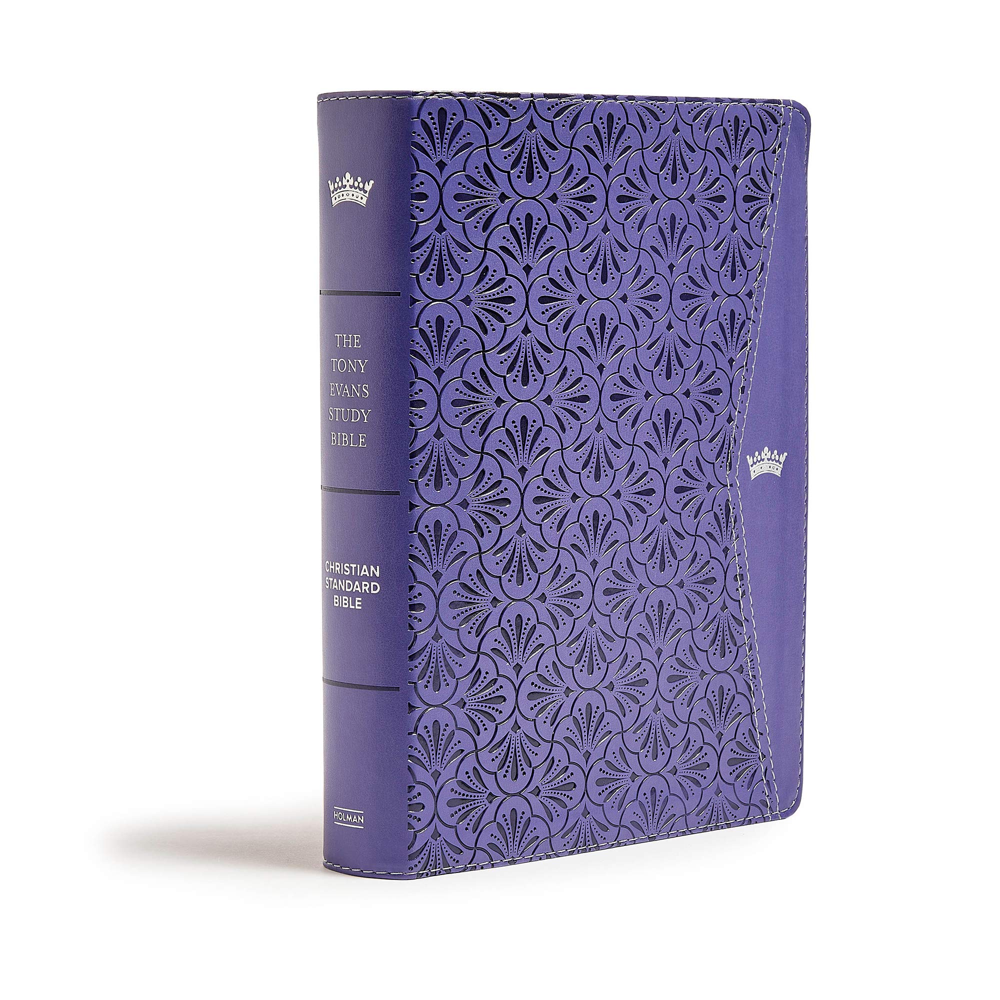 CSB Tony Evans Study Bible - Purple LeatherTouch Cover, Black Letter Text with Study Notes, Commentary, Articles, Videos & Charts | Easy-to-Read Serif Font | Perfect for Bible Study, Sermon Preparation & Personal Devotion