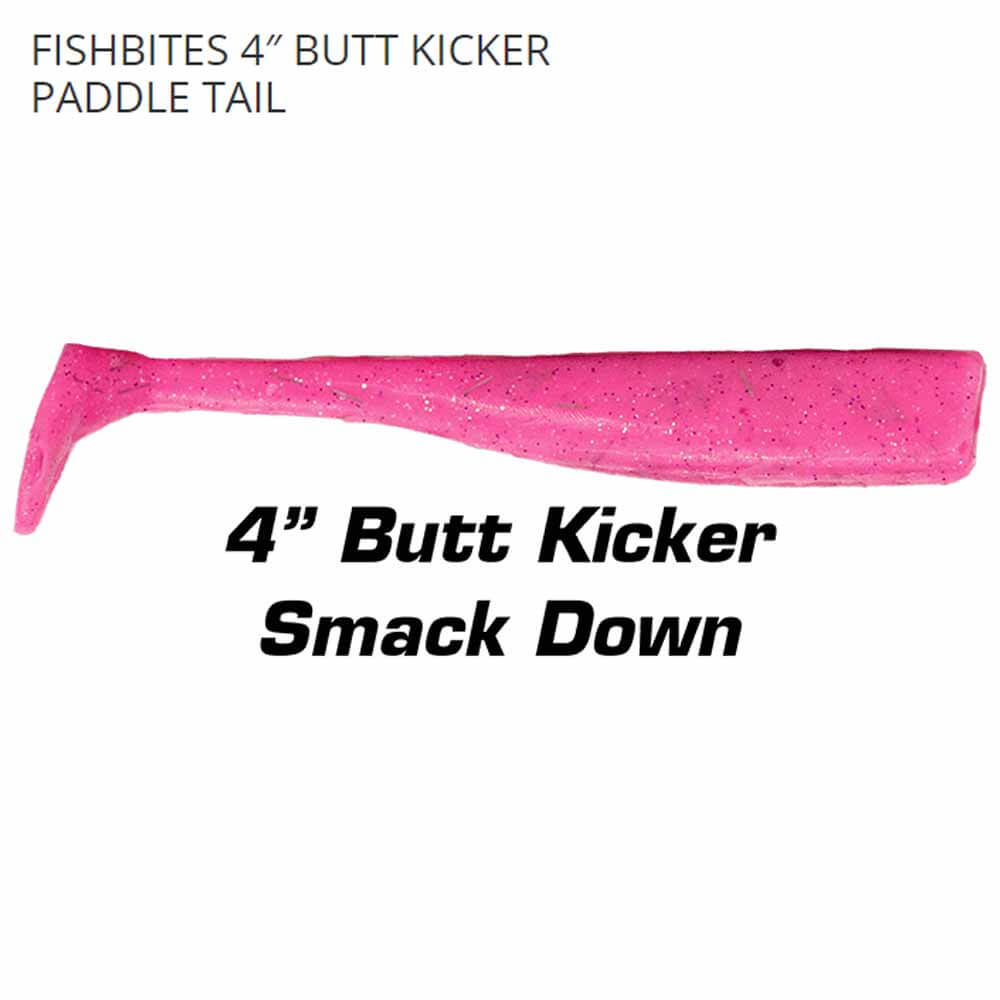 Fishbites Fight Club 4” Butt Kicker Paddle Tail Swimbait Fishing Lure - Perfect for Bass, Walleye & Pike Fishing in Lakes & Rivers