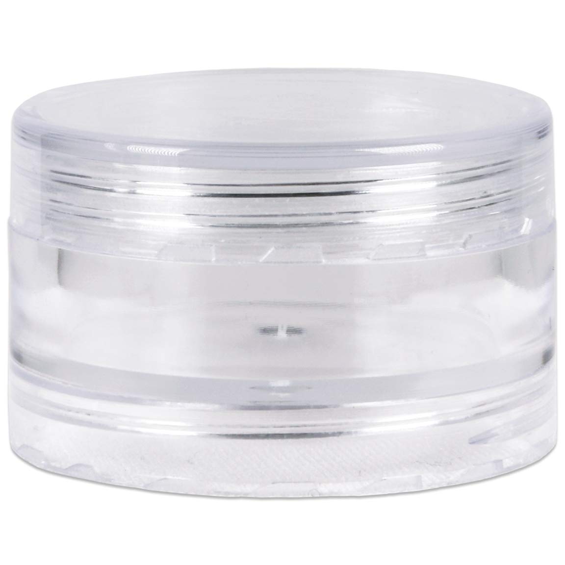 Beauticom® 36 Pack (216 Pieces) 10G/10ML Clear Round Stackable Reusable Plastic Jars for Organizing Art Supplies, Office Stationery, Workshop Tools, Makeup & Beauty Products - Perfect for Craft Rooms, Vanity Tables & DIY Storage Solutions