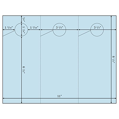 750 Baby Blue Perforated Circle Door Hangers - 3 Per Page (250 Sheets) - Perfect for Real Estate Marketing, Church Announcements & Business Promotions